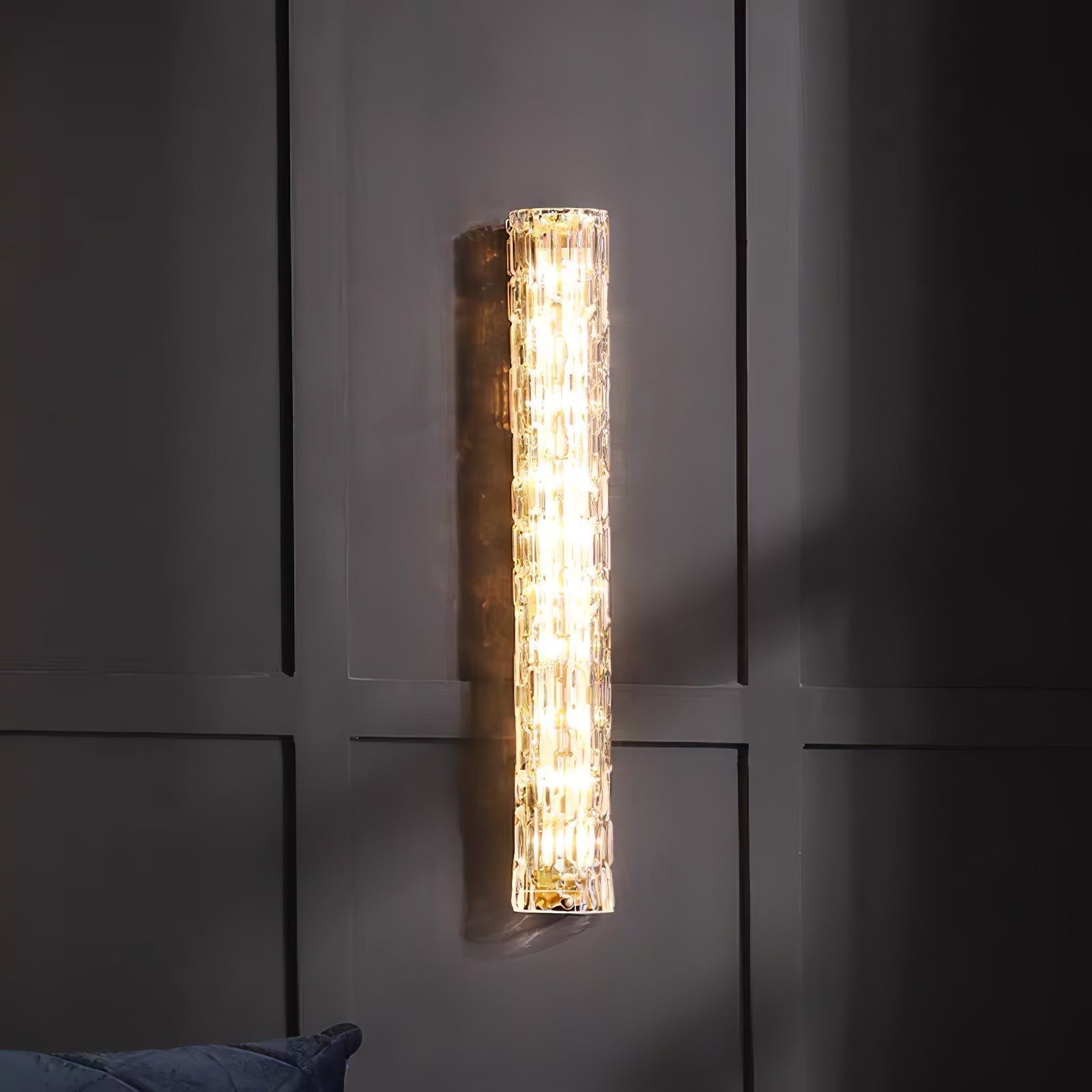 Bexley Brass Glass Glam Wall Lamp
