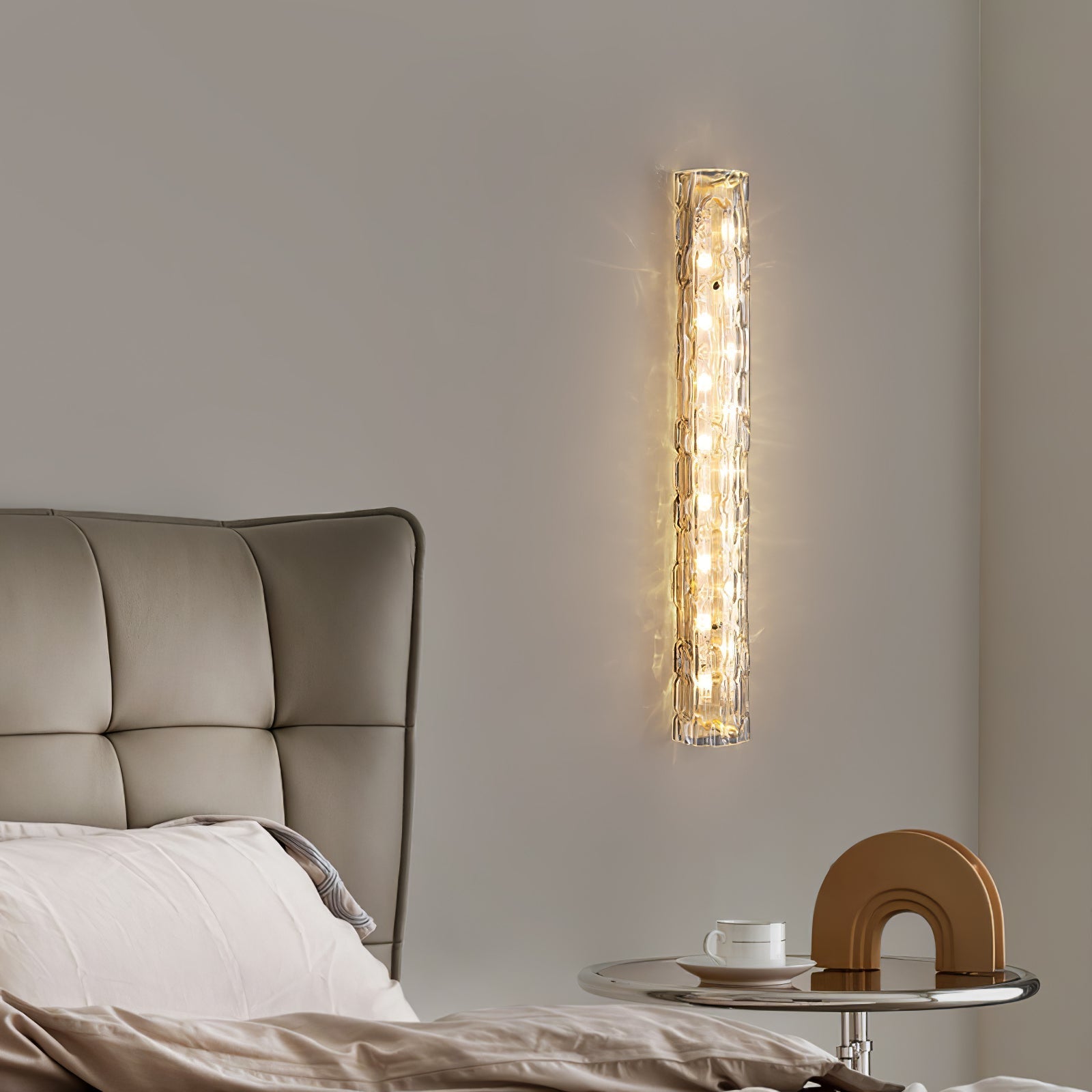 Bexley Brass Glass Glam Wall Lamp