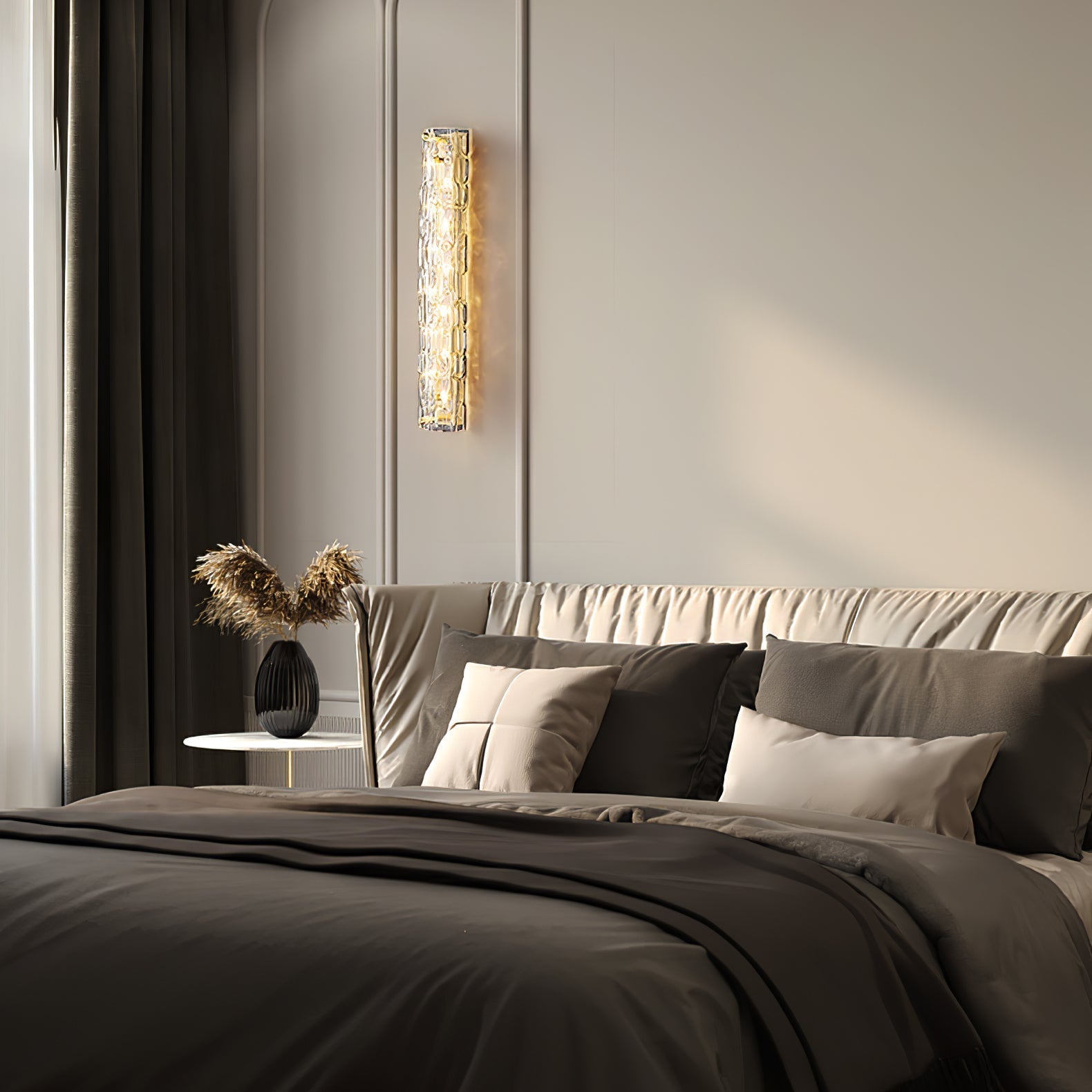 Bexley Brass Glass Glam Wall Lamp