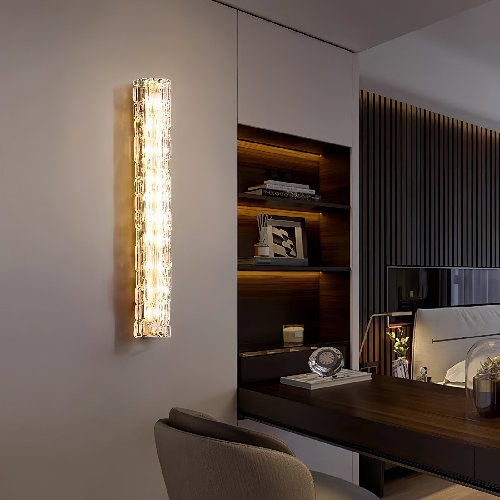 Bexley Brass Glass Glam Wall Lamp