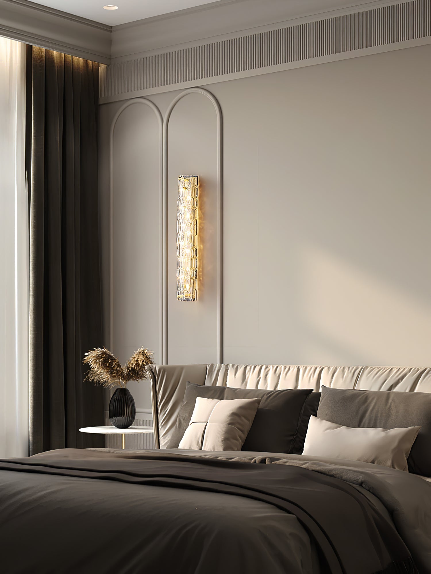 Bexley Brass Glass Glam Wall Lamp