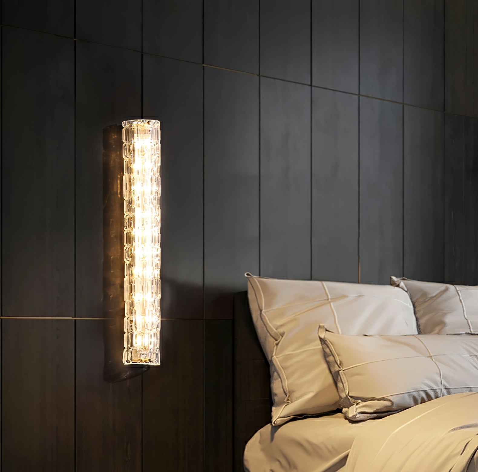 Bexley Brass Glass Glam Wall Lamp