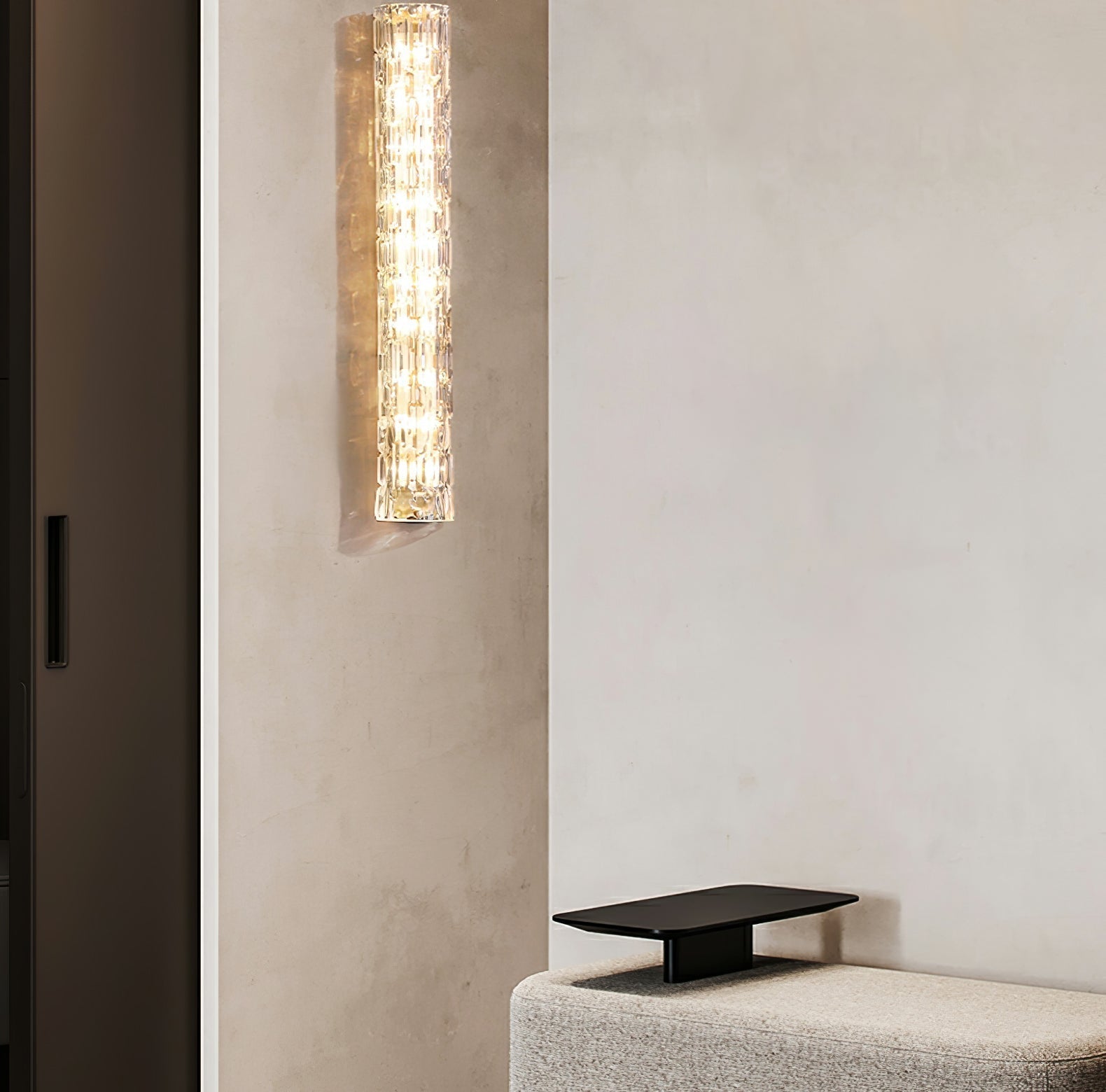 Bexley Brass Glass Glam Wall Lamp