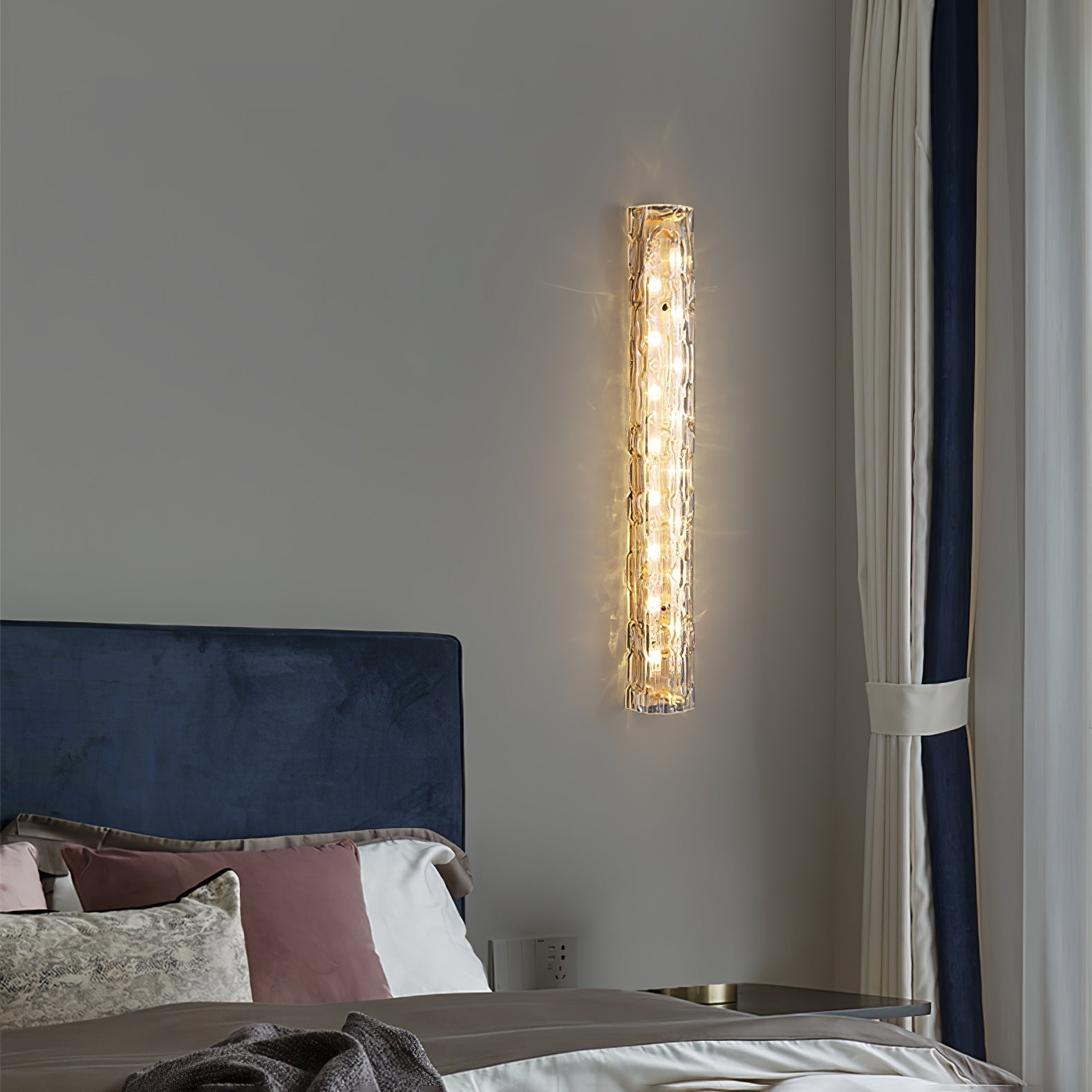 Bexley Brass Glass Glam Wall Lamp