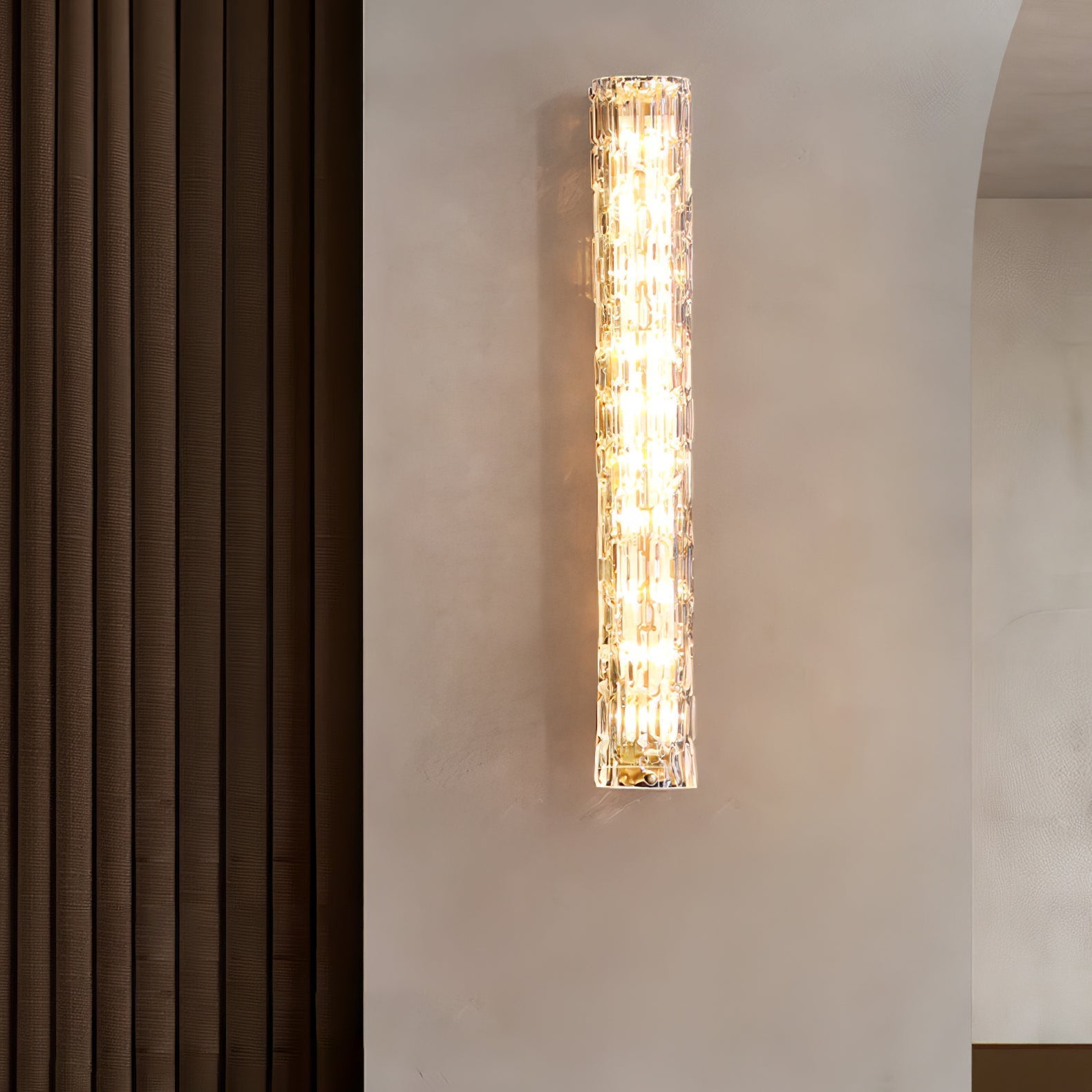 Bexley Brass Glass Glam Wall Lamp