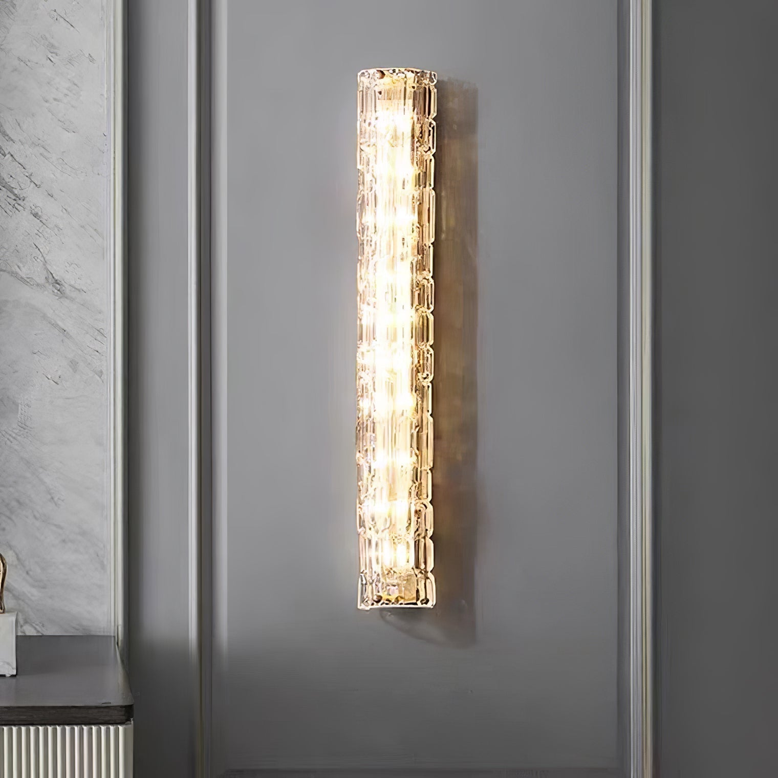 Bexley Brass Glass Glam Wall Lamp