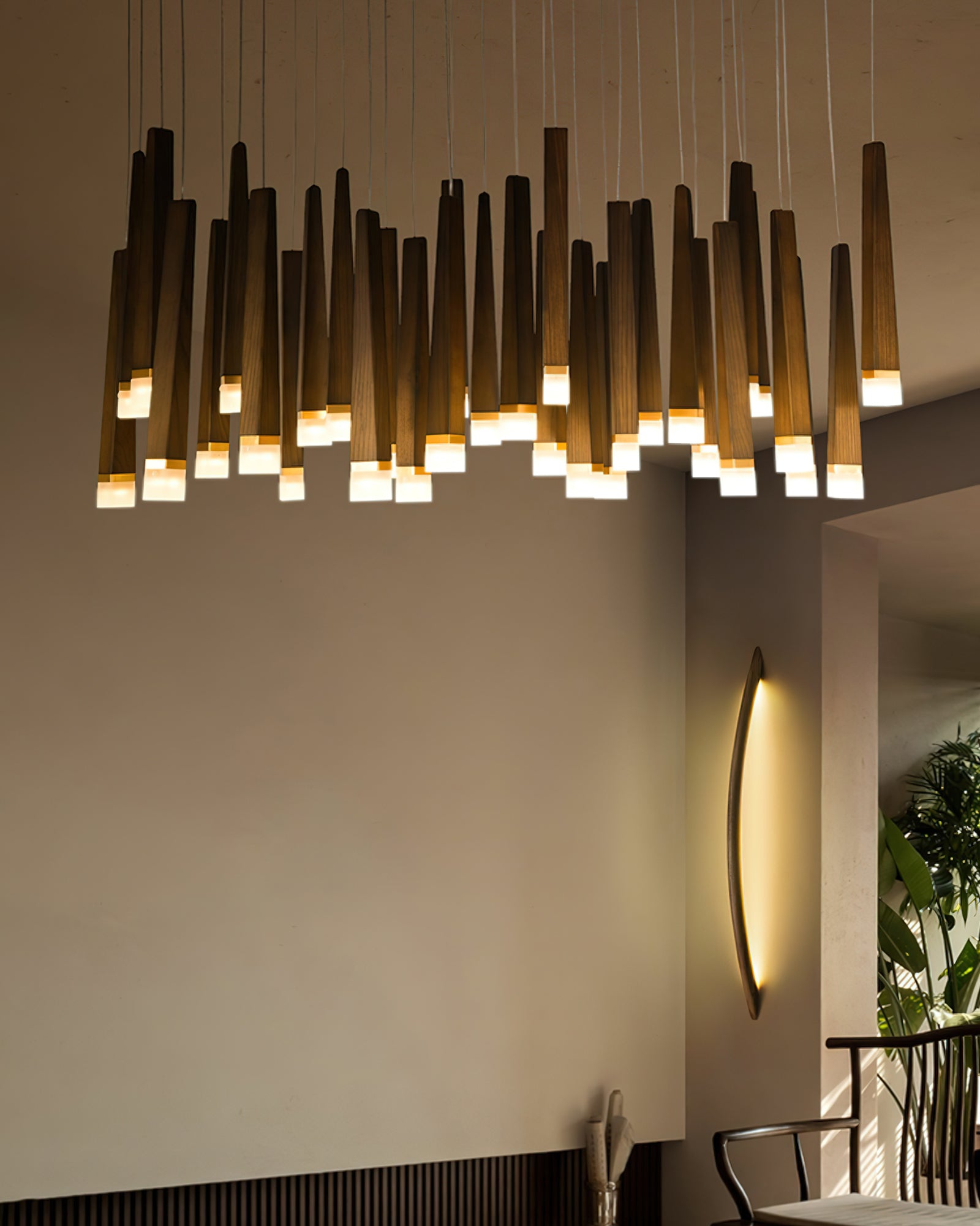 Sylielle Firewood Stick Wood Chandelier