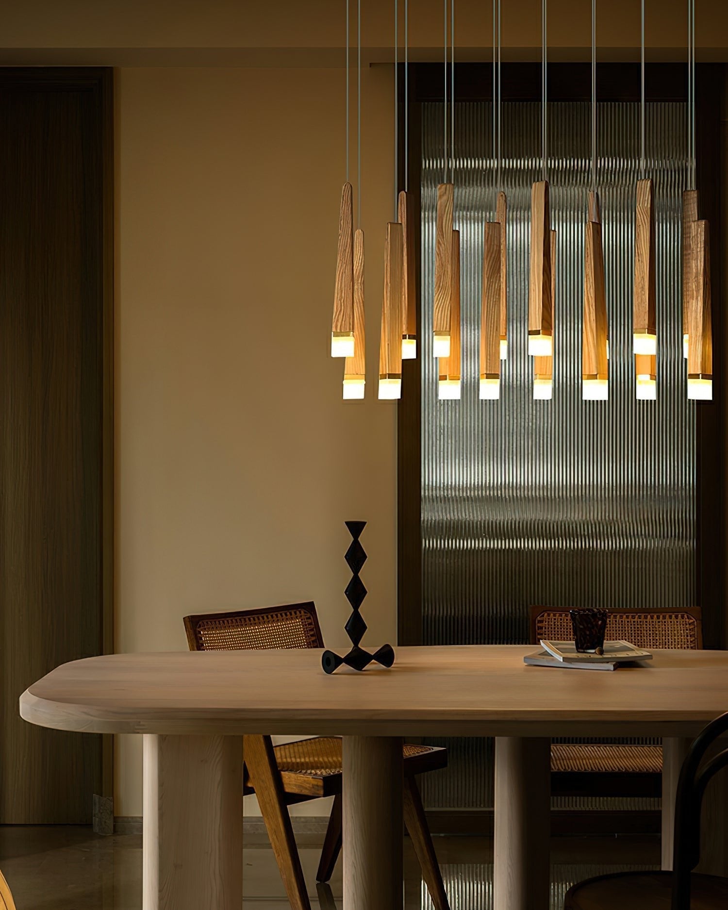 Sylielle Firewood Stick Wood Chandelier