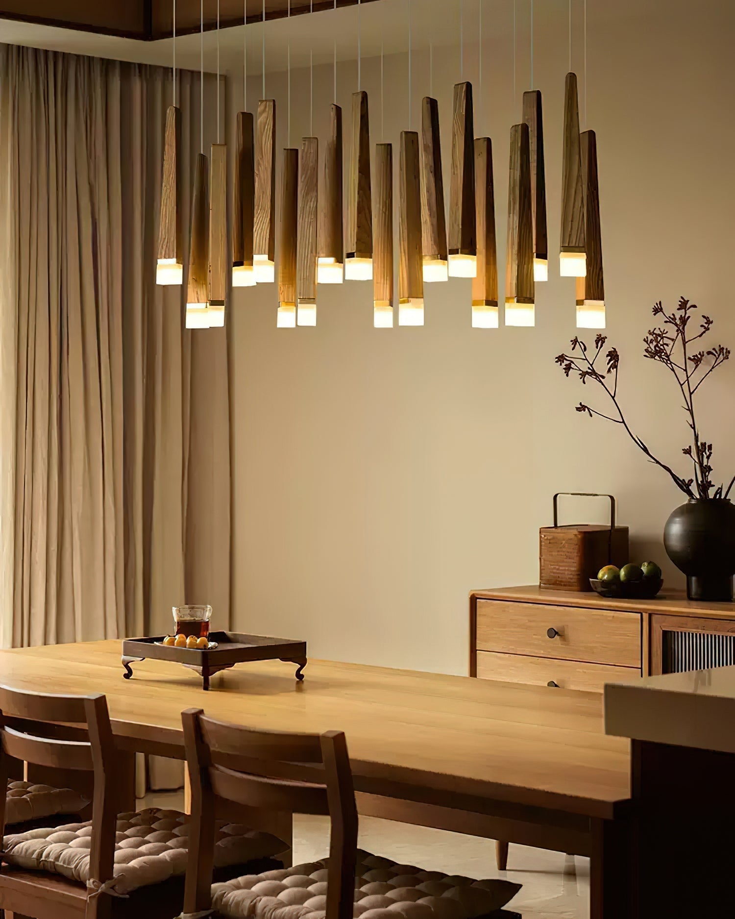 Sylielle Firewood Stick Wood Chandelier