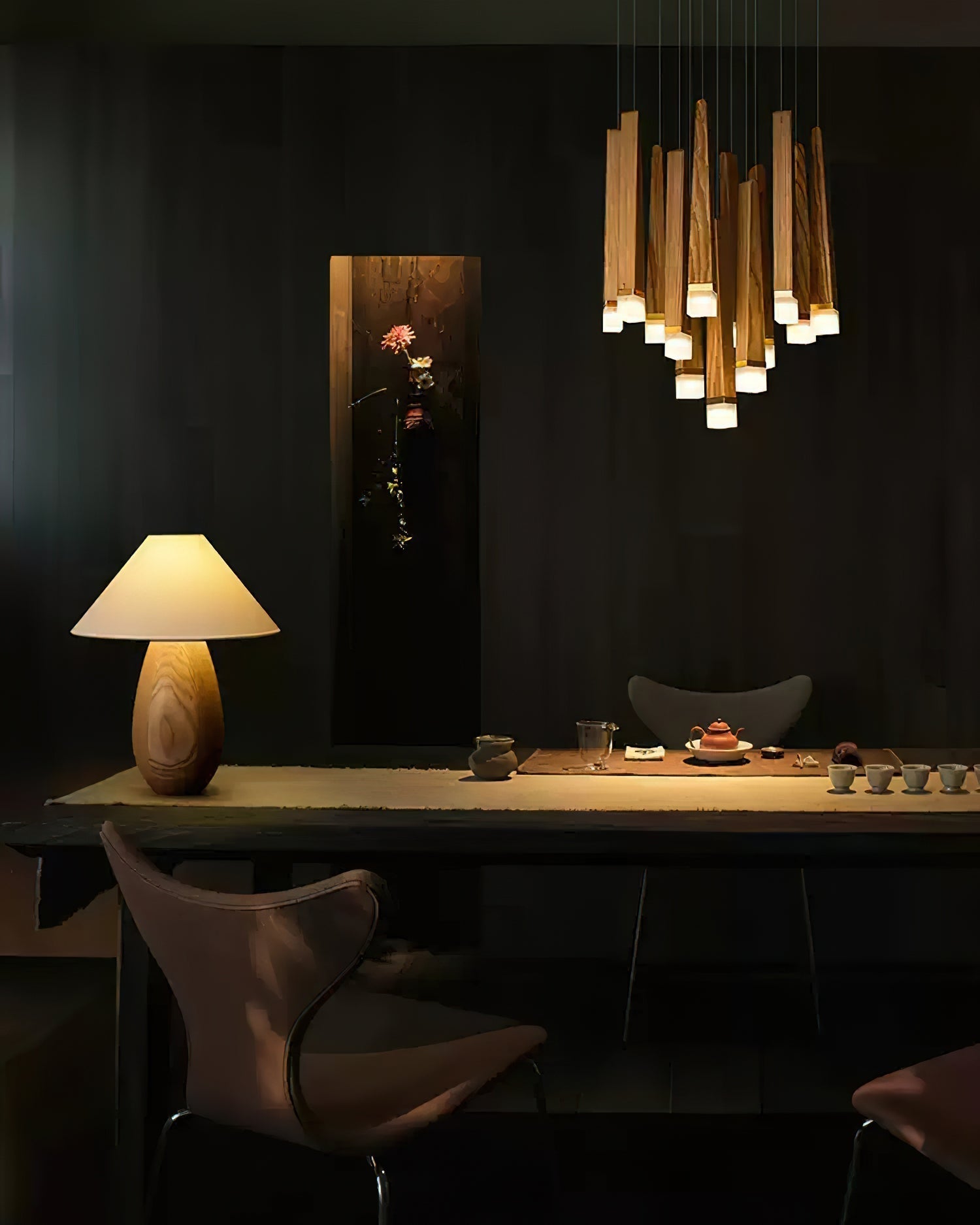 Sylielle Firewood Stick Wood Chandelier