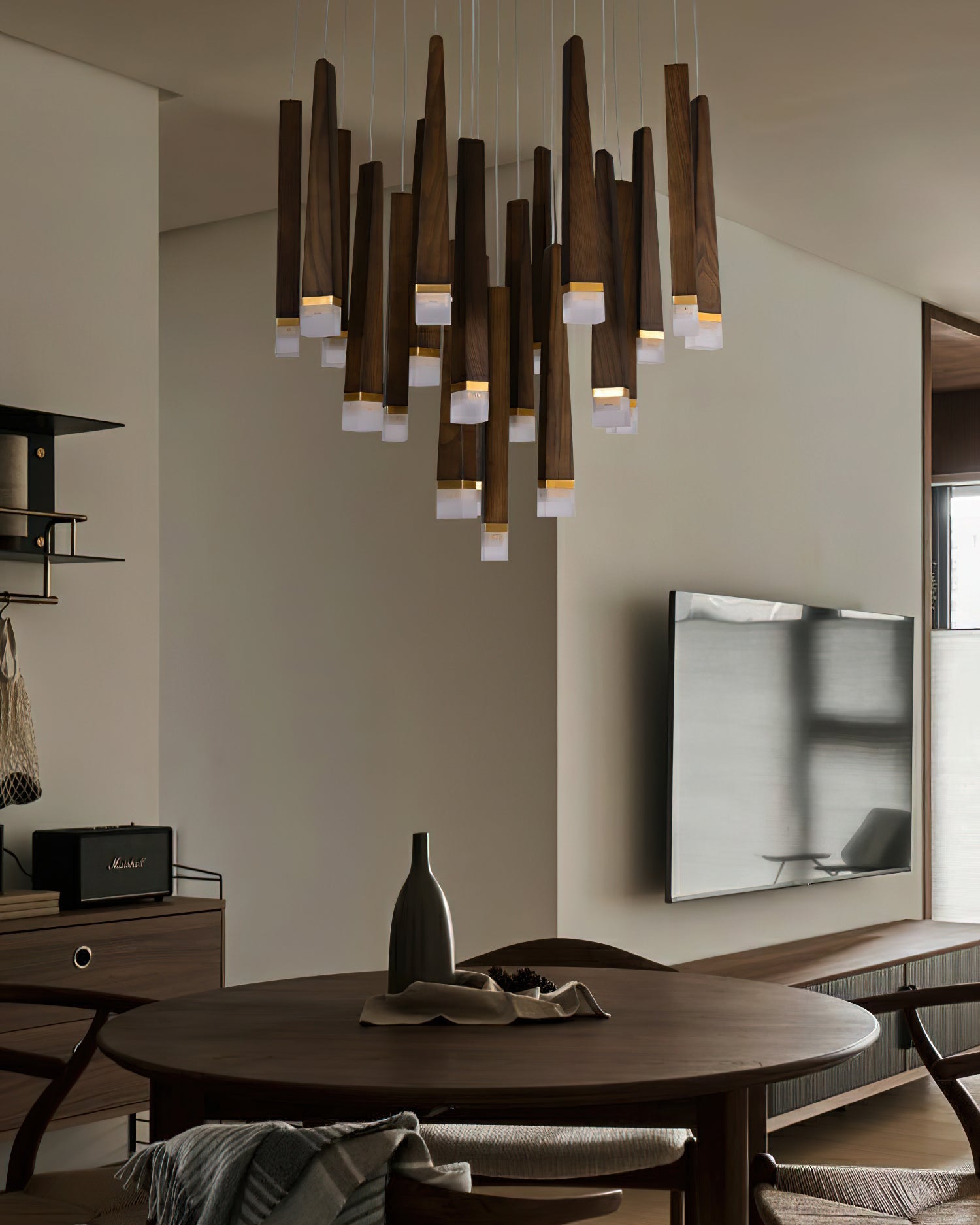 Sylielle Firewood Stick Wood Chandelier