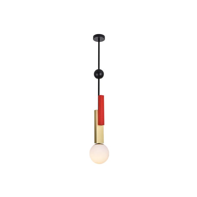 Veveny Pendant Lamp Double Globe Linear Bars Geometric