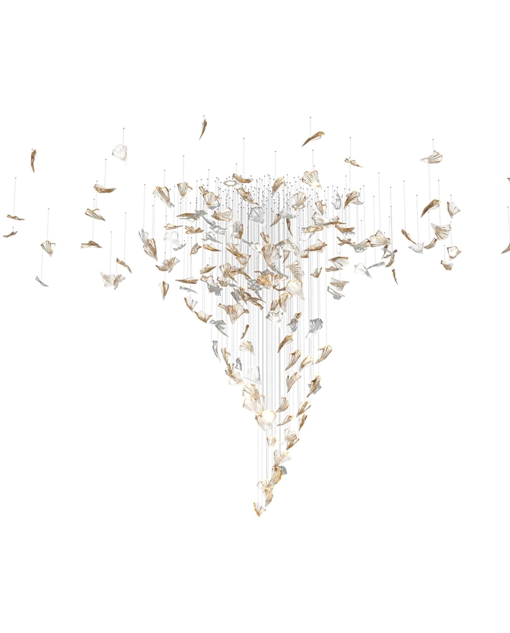 Elmiros Petal Glass Chandelier