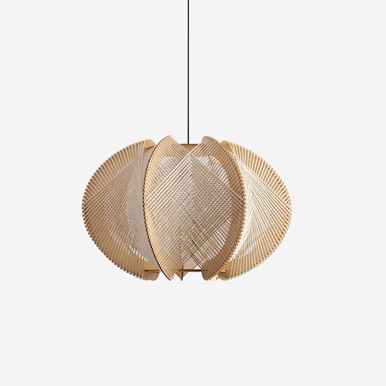 Atel Wood & Hemp Rope Pendant Light