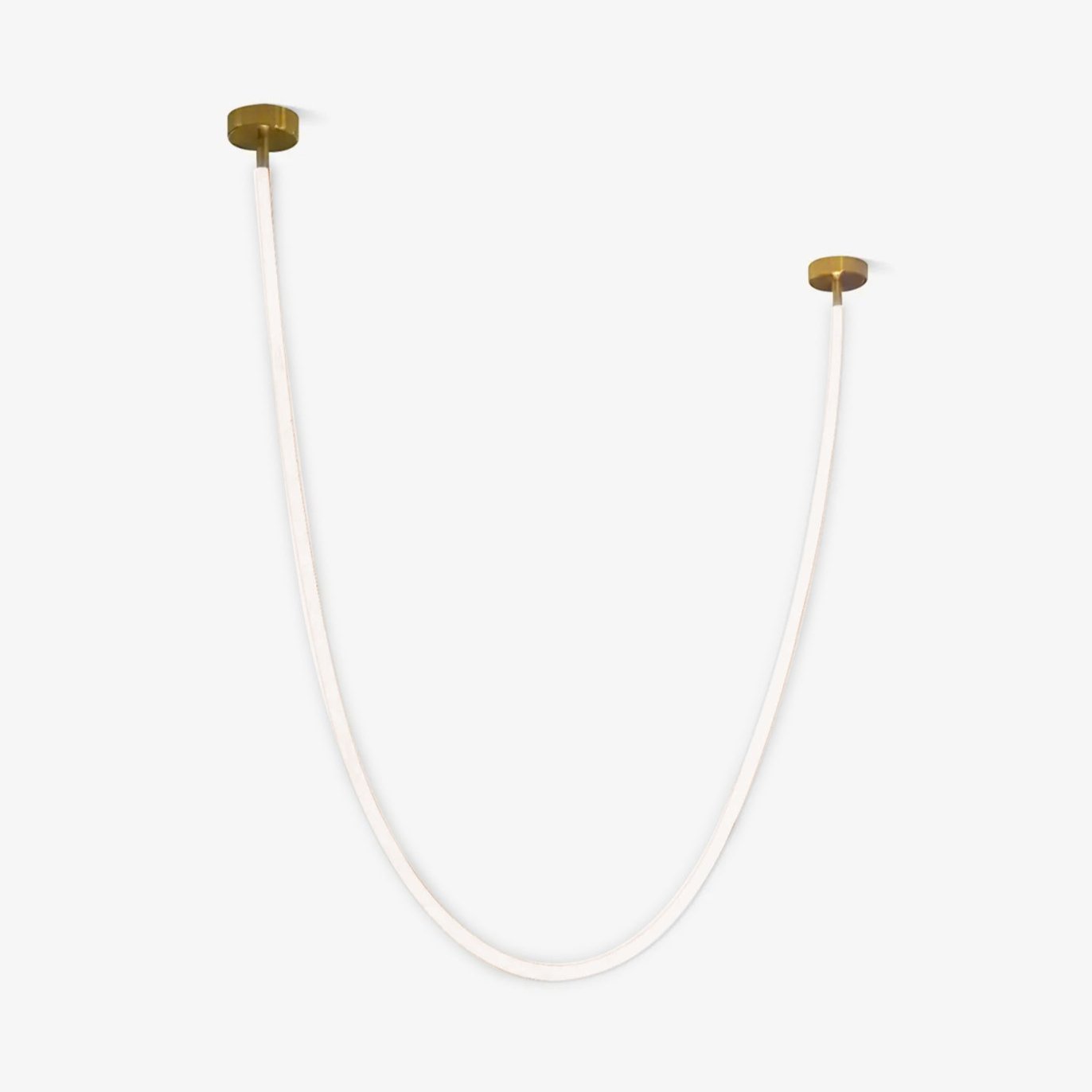 Fenris Pendant Lamp Flexible Curve Silicone Brass