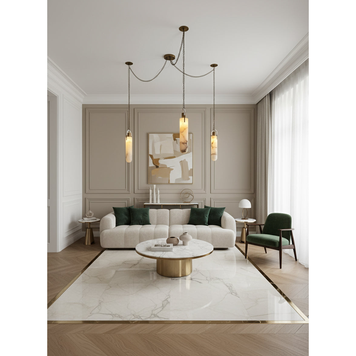 Bellmere Alabaster Pendant Light
