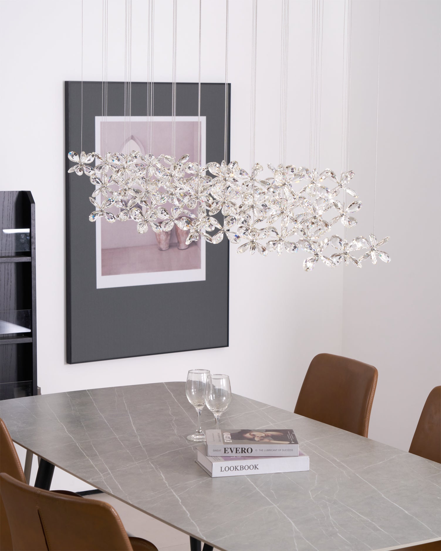 Dune Chandelier Crystal Butterfly Floral Cluster