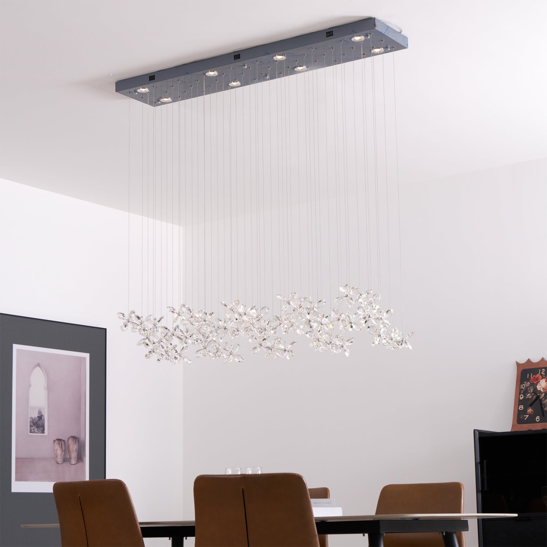 Dune Chandelier Crystal Butterfly Floral Cluster