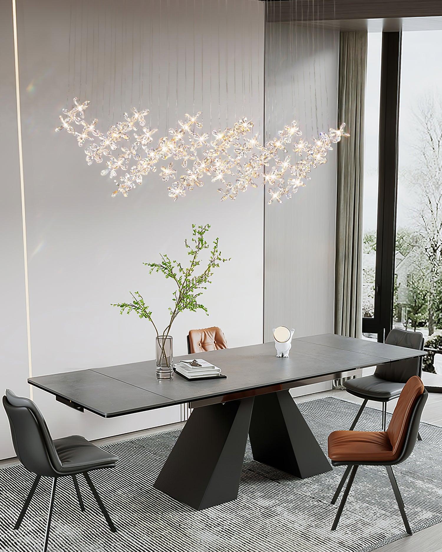 Dune Chandelier Crystal Butterfly Floral Cluster