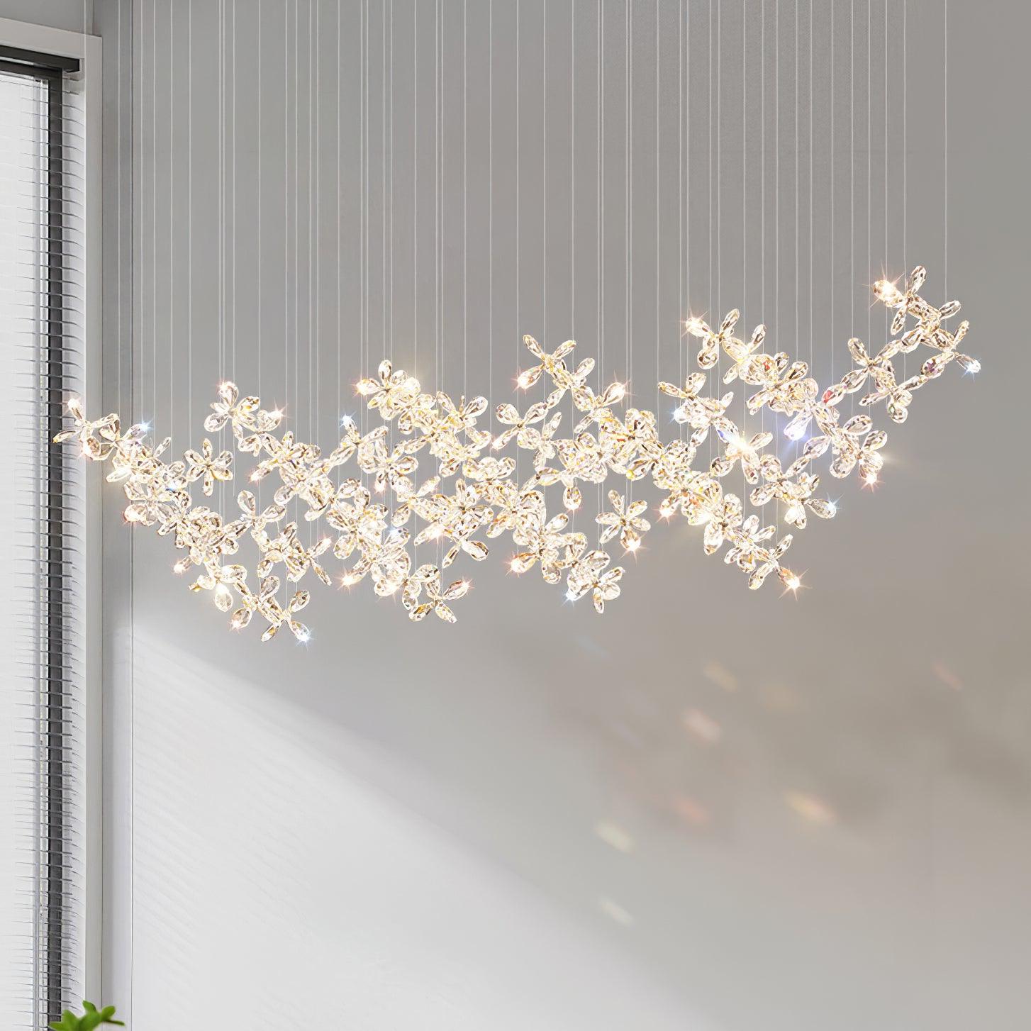 Dune Chandelier Crystal Butterfly Floral Cluster