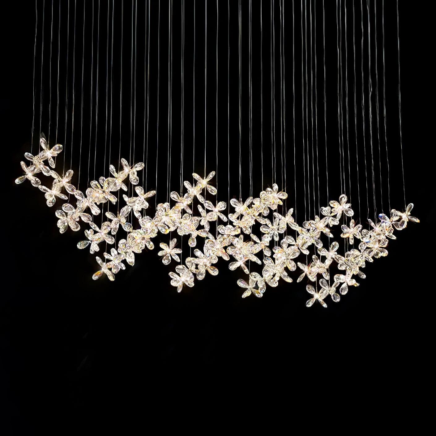 Dune Chandelier Crystal Butterfly Floral Cluster