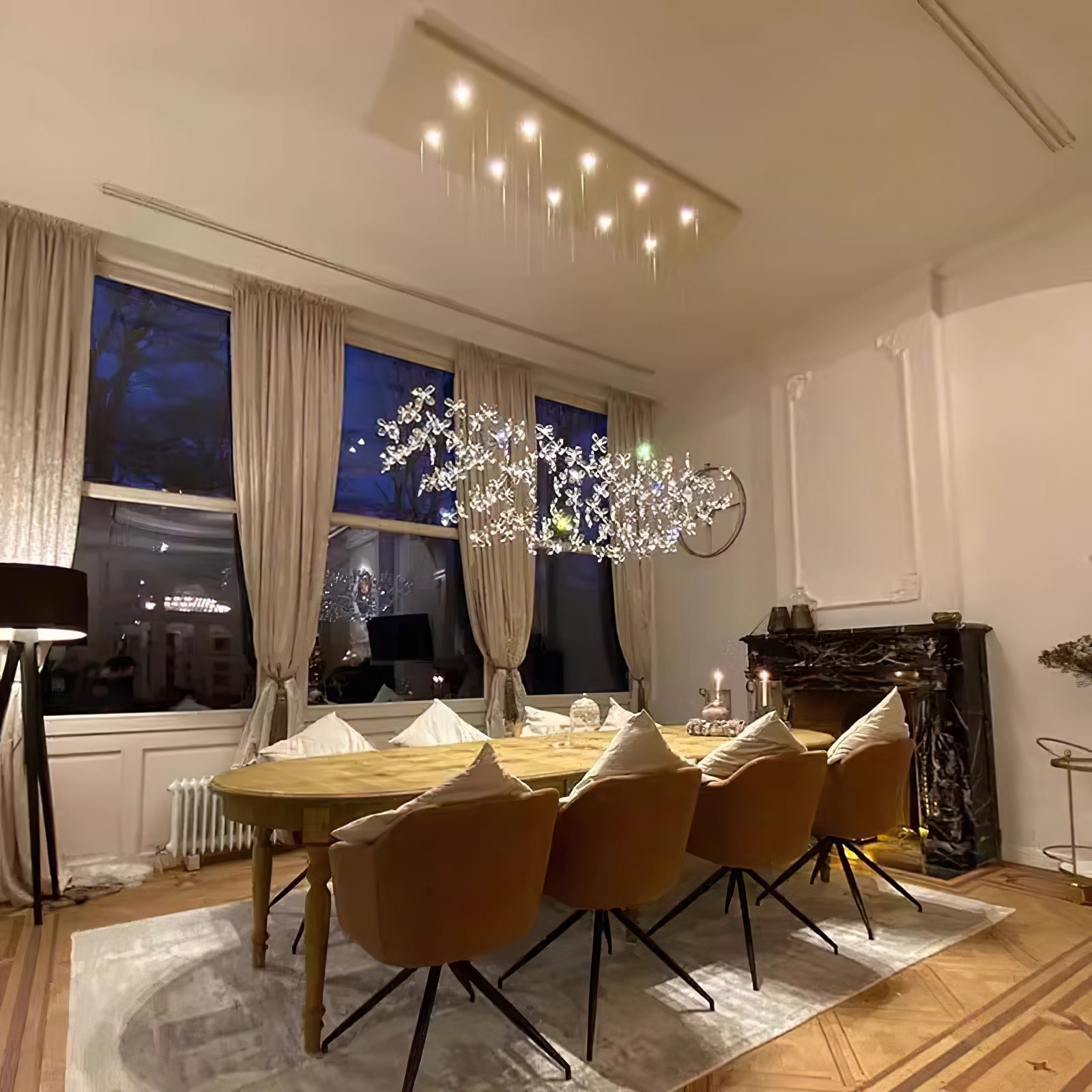 Dune Chandelier Crystal Butterfly Floral Cluster