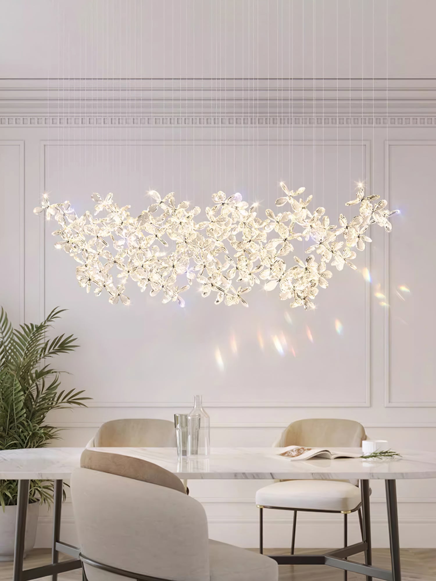 Dune Chandelier Crystal Butterfly Floral Cluster