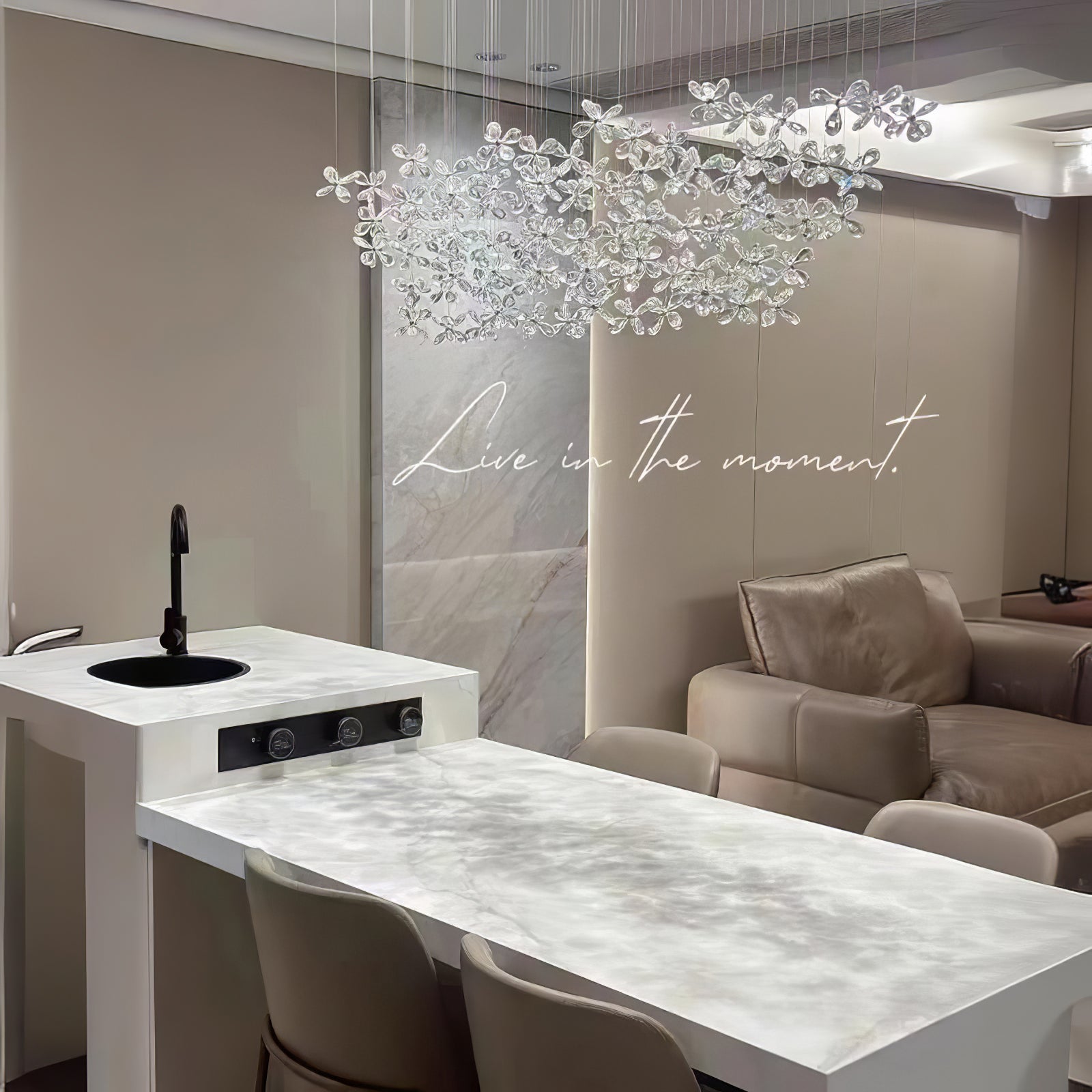 Dune Chandelier Crystal Butterfly Floral Cluster