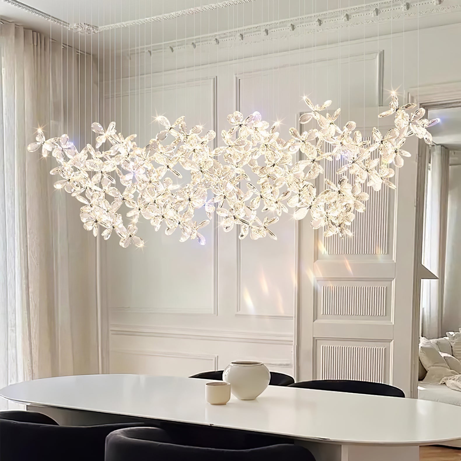 Dune Chandelier Crystal Butterfly Floral Cluster