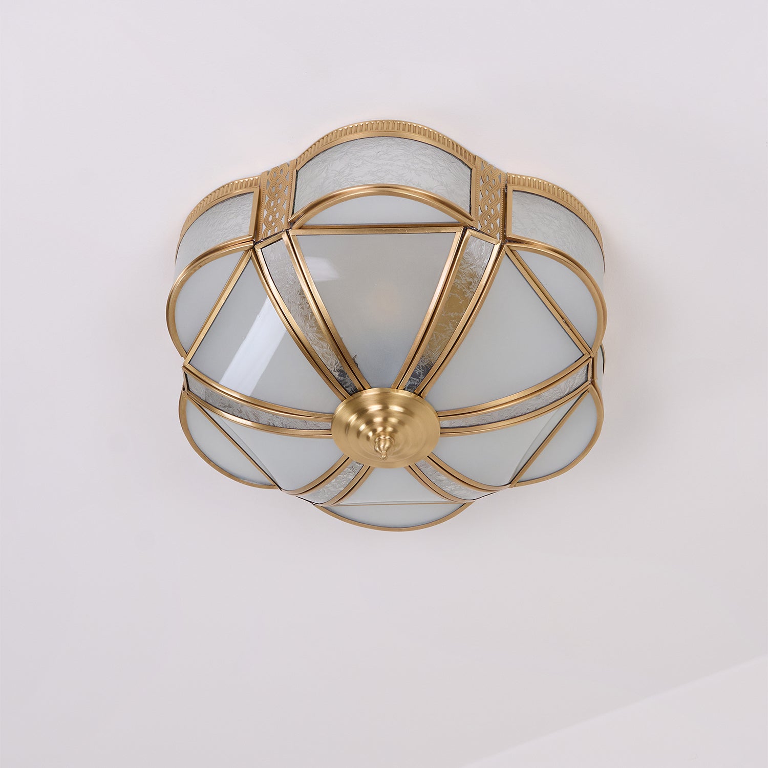 Xaris Floral Brass Floor Lamp