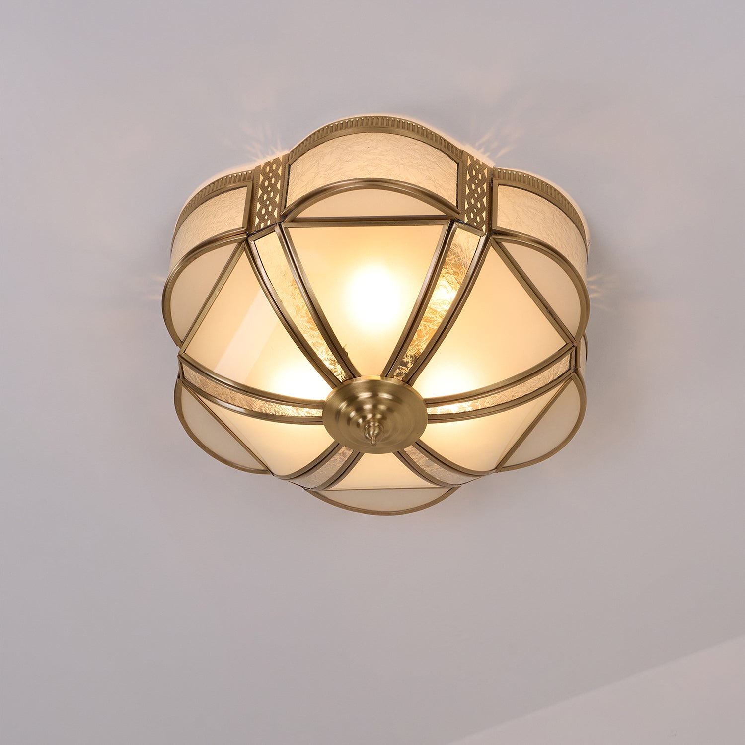 Xaris Floral Brass Floor Lamp
