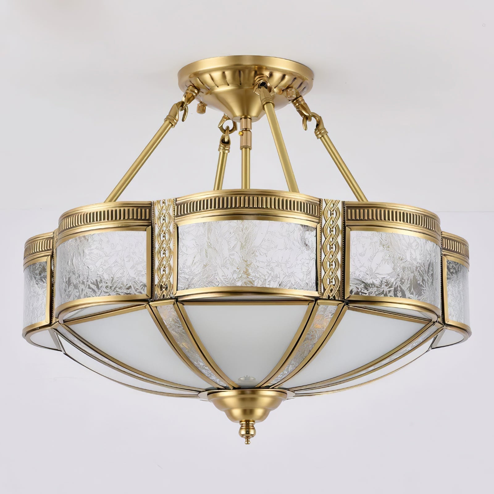 Xaris Floral Brass Floor Lamp