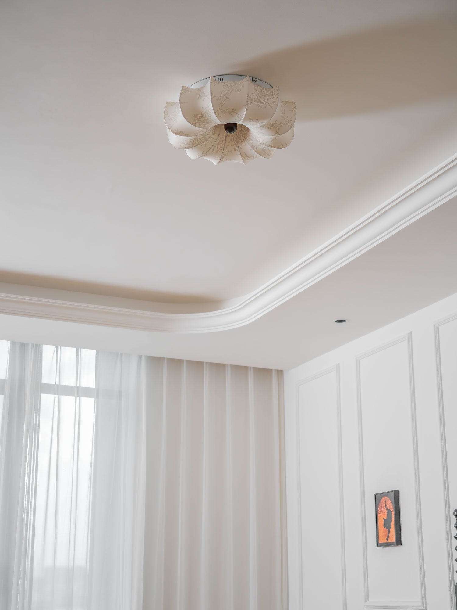 Vivaria Premium Nordic Art Wood Fabric Ceiling Light