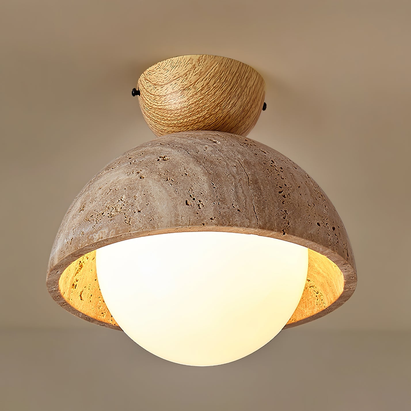 Solana Travertine Ceiling Light