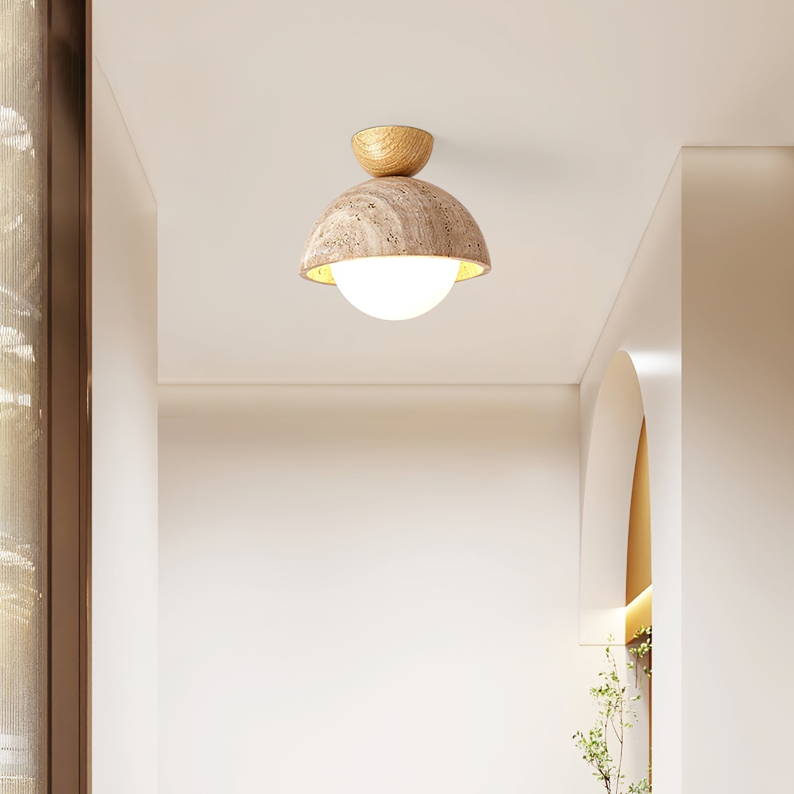 Solana Travertine Ceiling Light