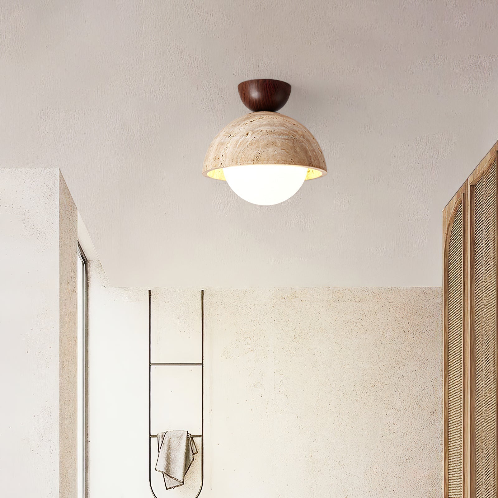 Solana Travertine Ceiling Light