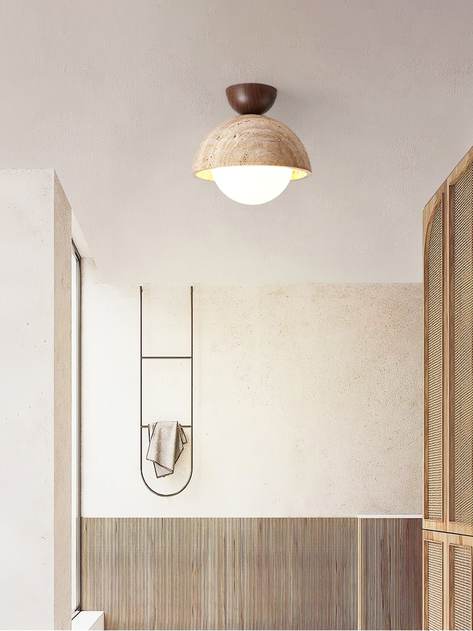 Solana Travertine Ceiling Light