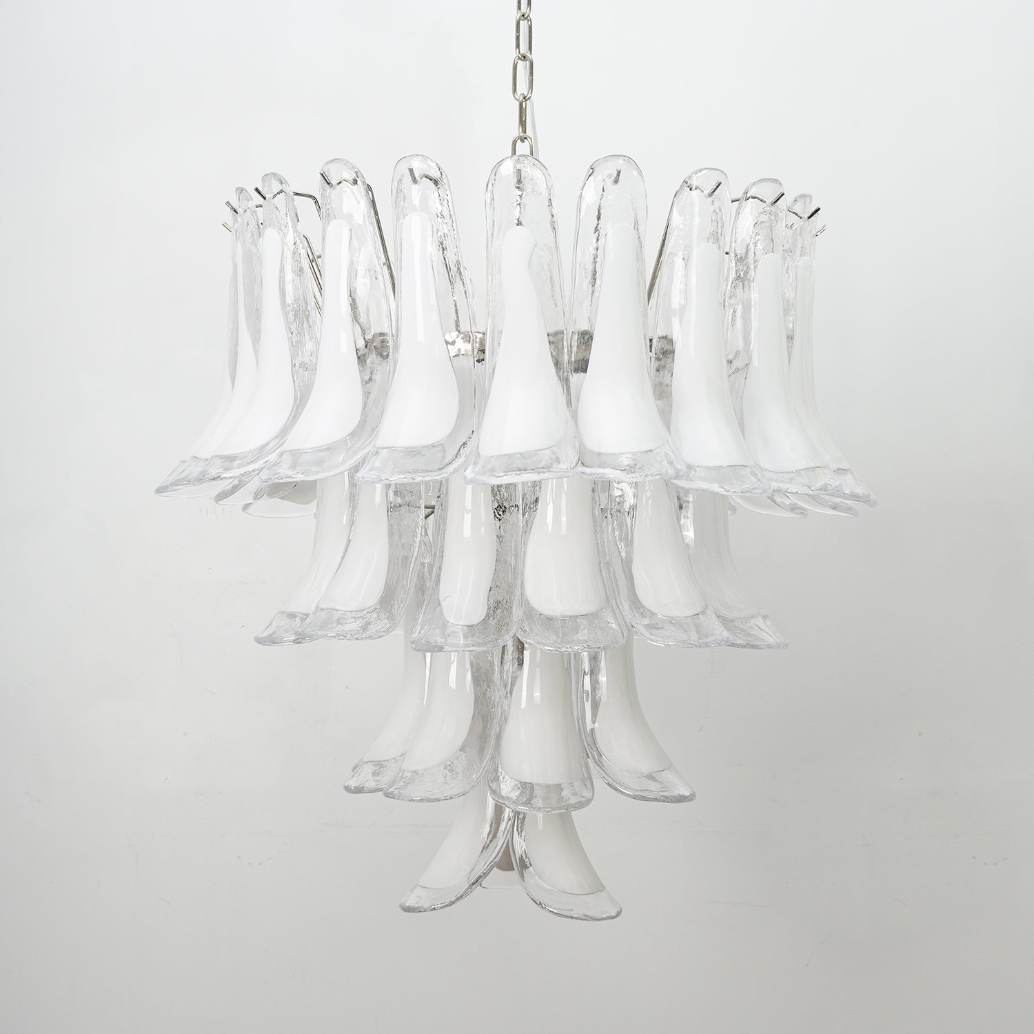 Miraian Chandelier Pink Murano Lily Petal Cascading Floral Classic