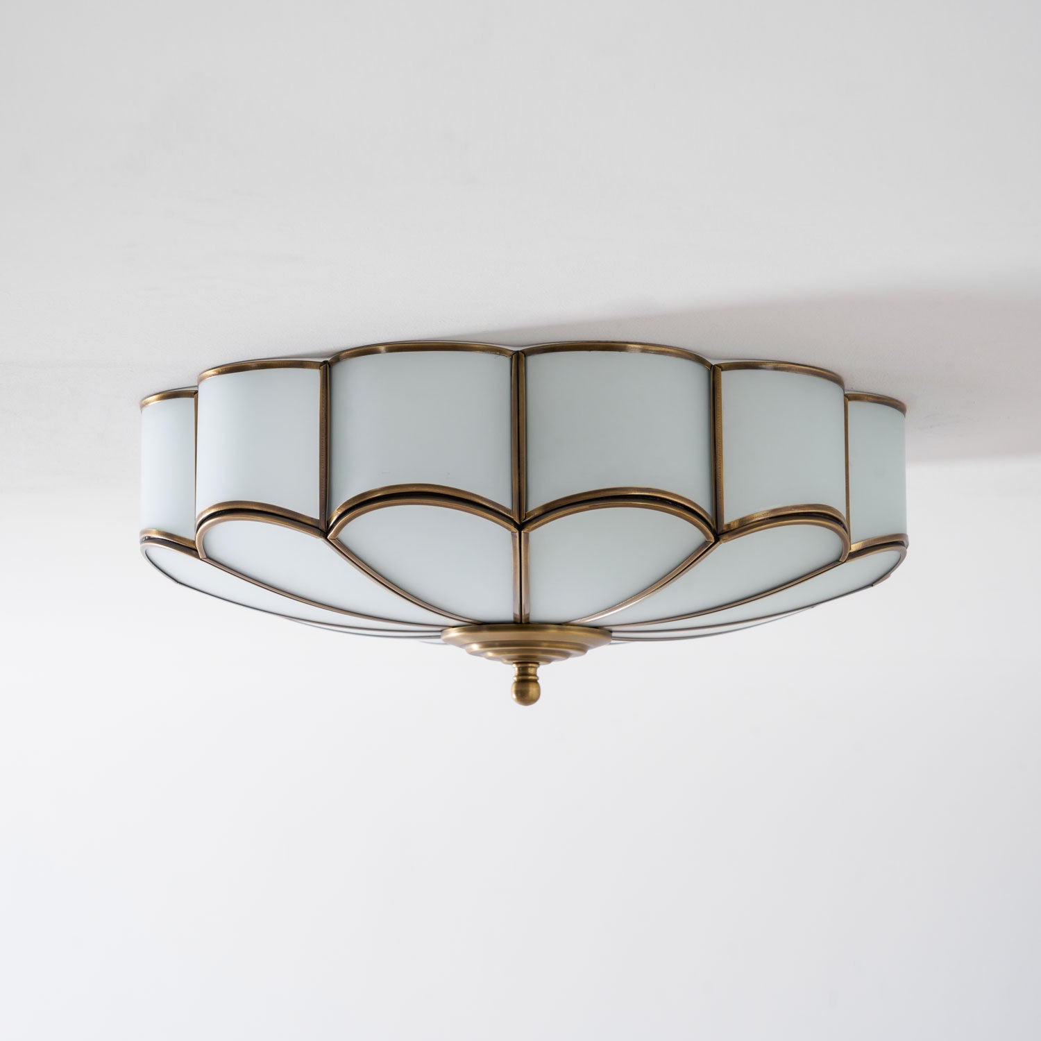 Delacourt Flower Shape Glass Flush Mount Ceiling Light