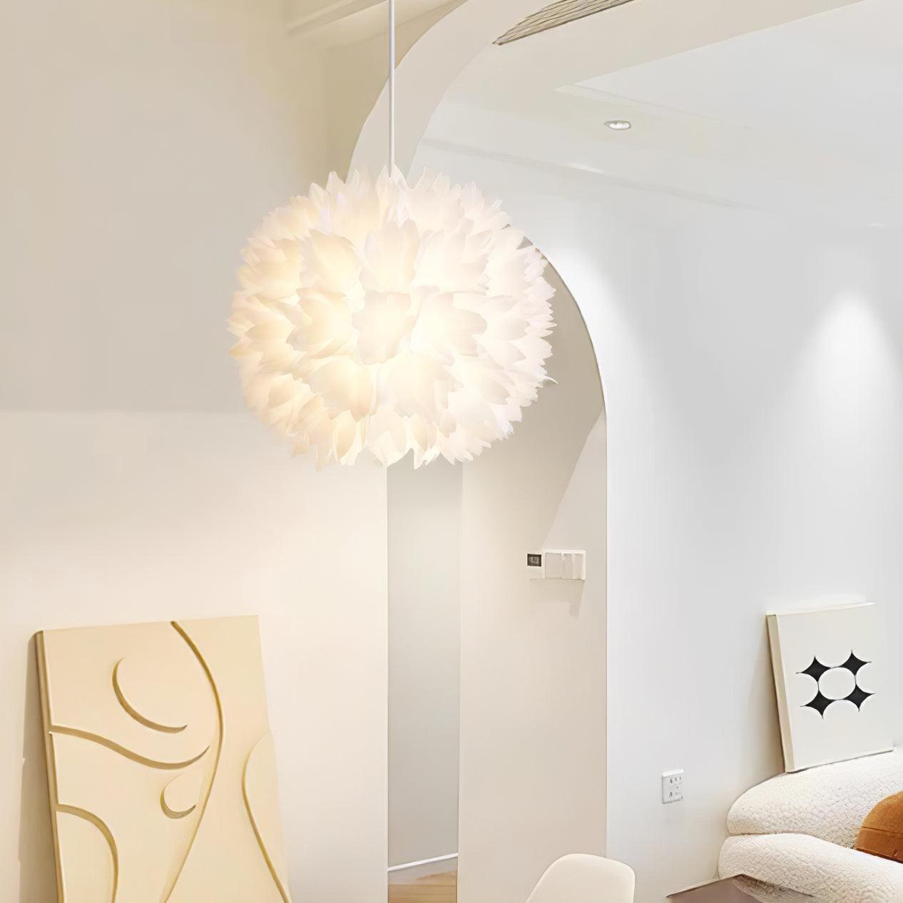 Renuiella Nordic Art Flowers Ball Pendant Light