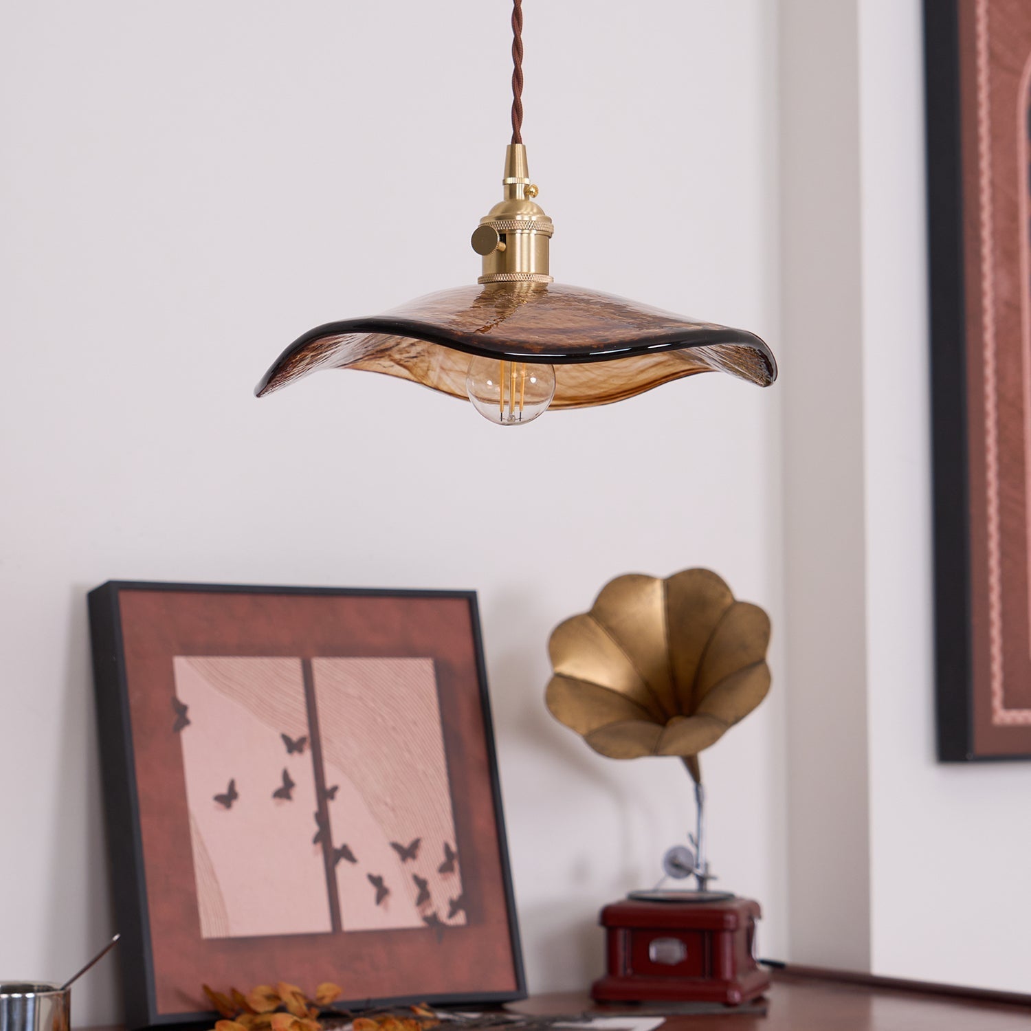 Nyros Glass Light Luxury Pendant Light - Neutral Decor