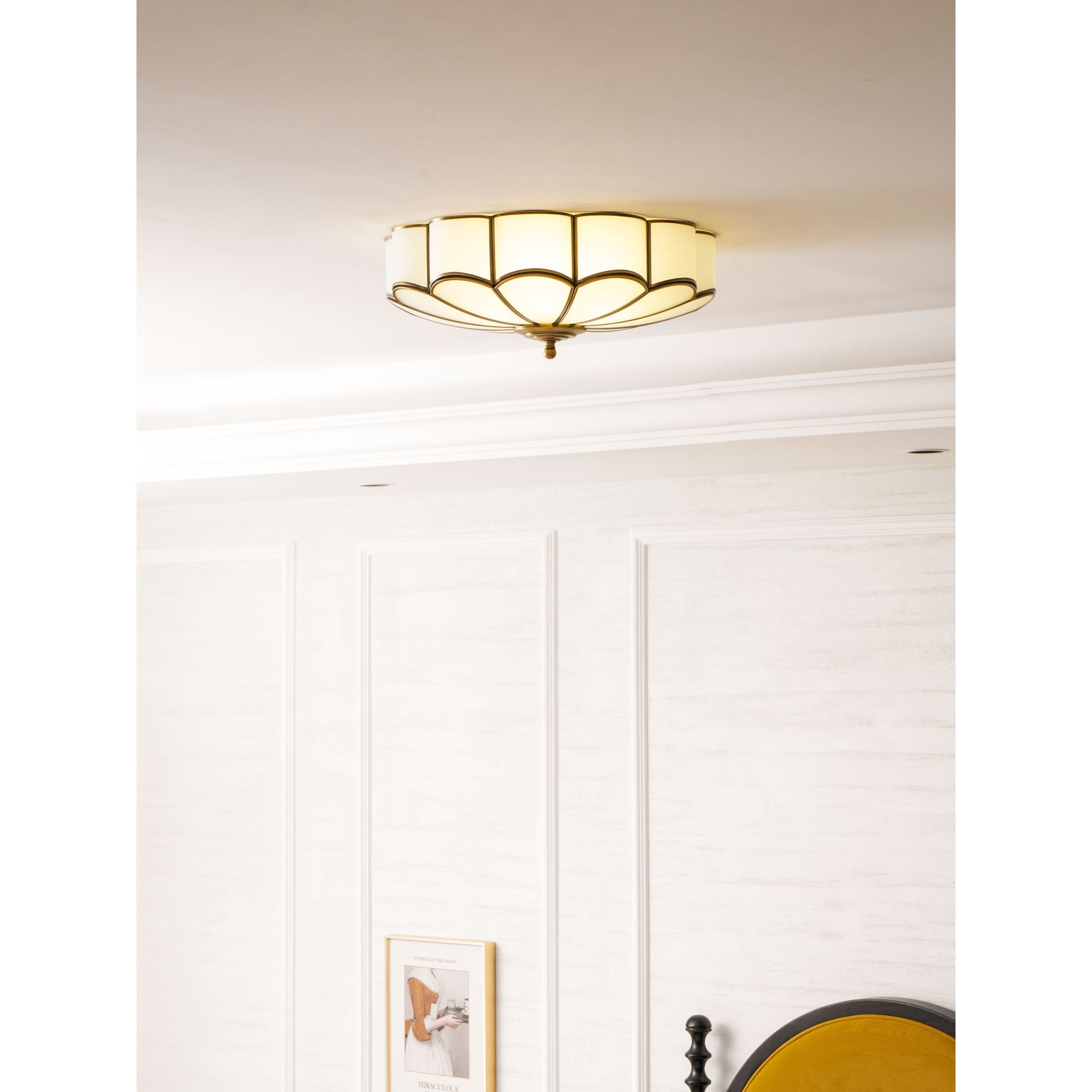 Fioraley Flower Shape Glass Flush Mount Ceiling Light