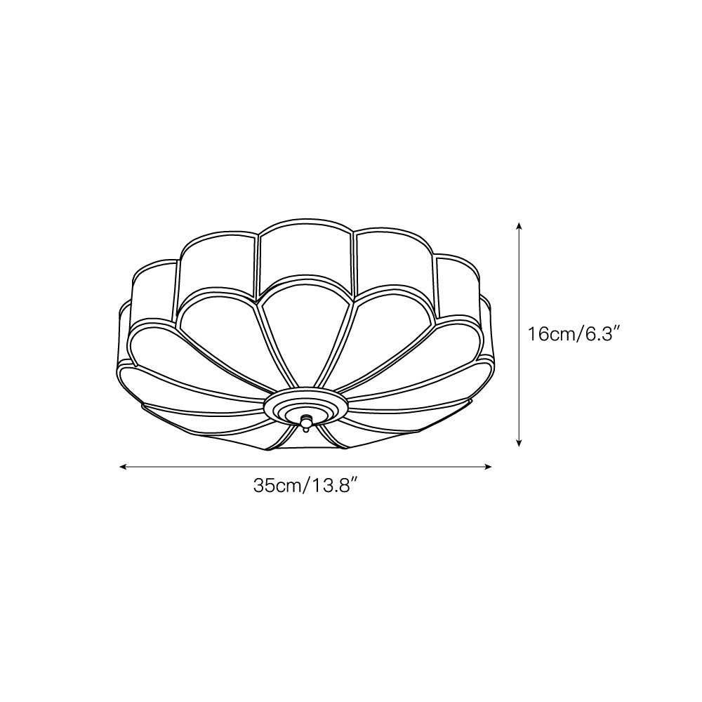 Fioraley Flower Shape Glass Flush Mount Ceiling Light
