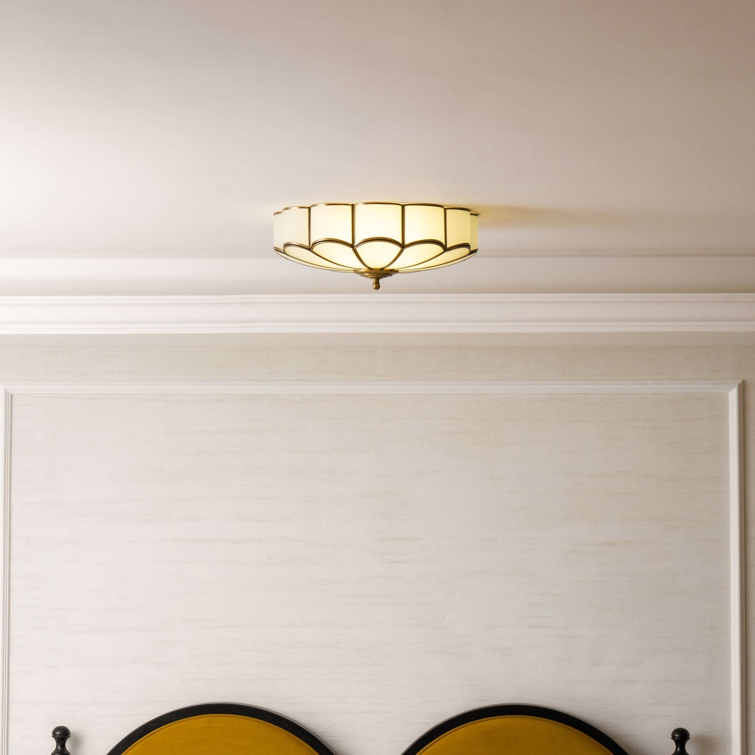 Fioraley Flower Shape Glass Flush Mount Ceiling Light