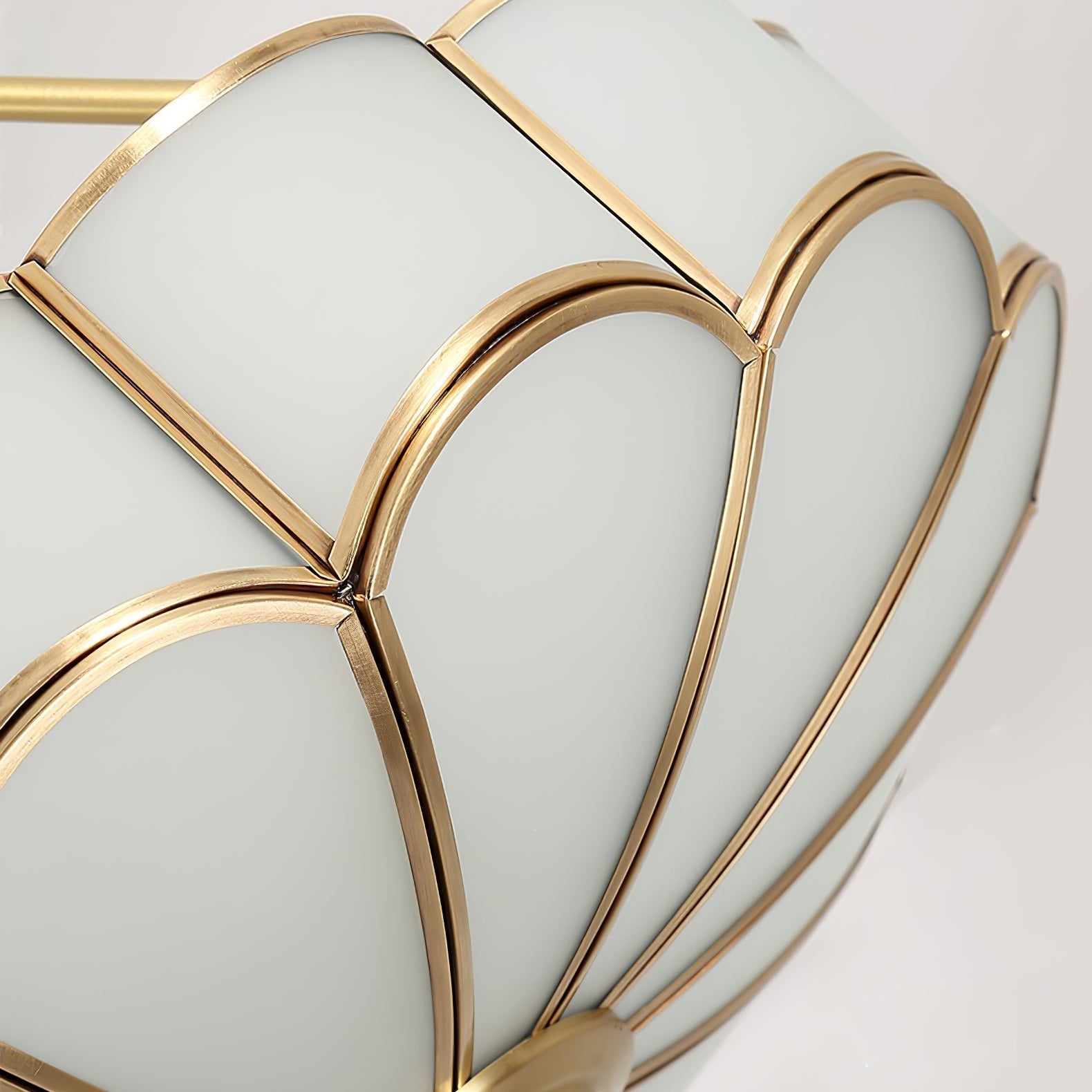 Levenor Ceiling Light Frosted Glass Petal Brass Art