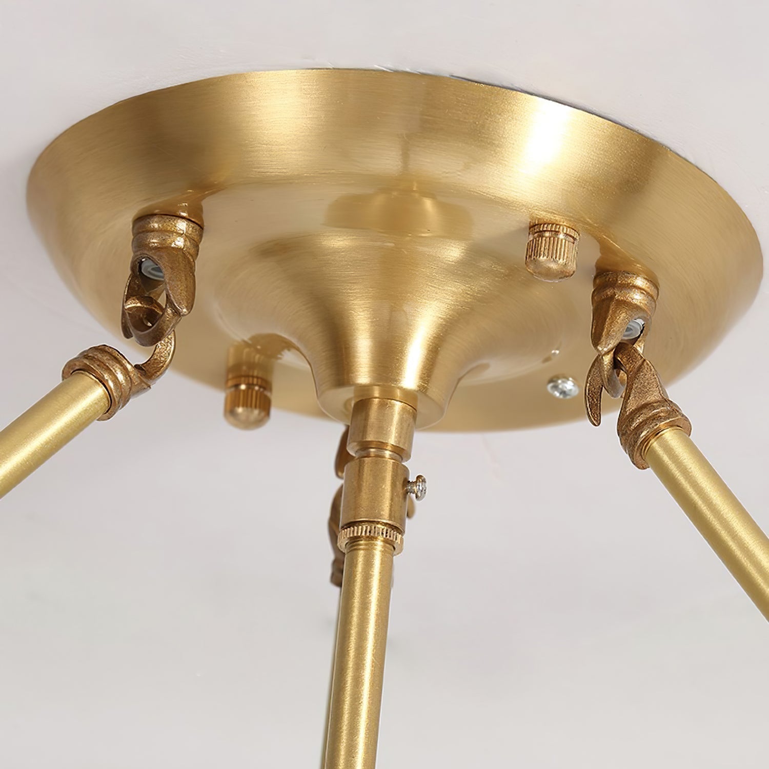 Levenor Ceiling Light Frosted Glass Petal Brass Art