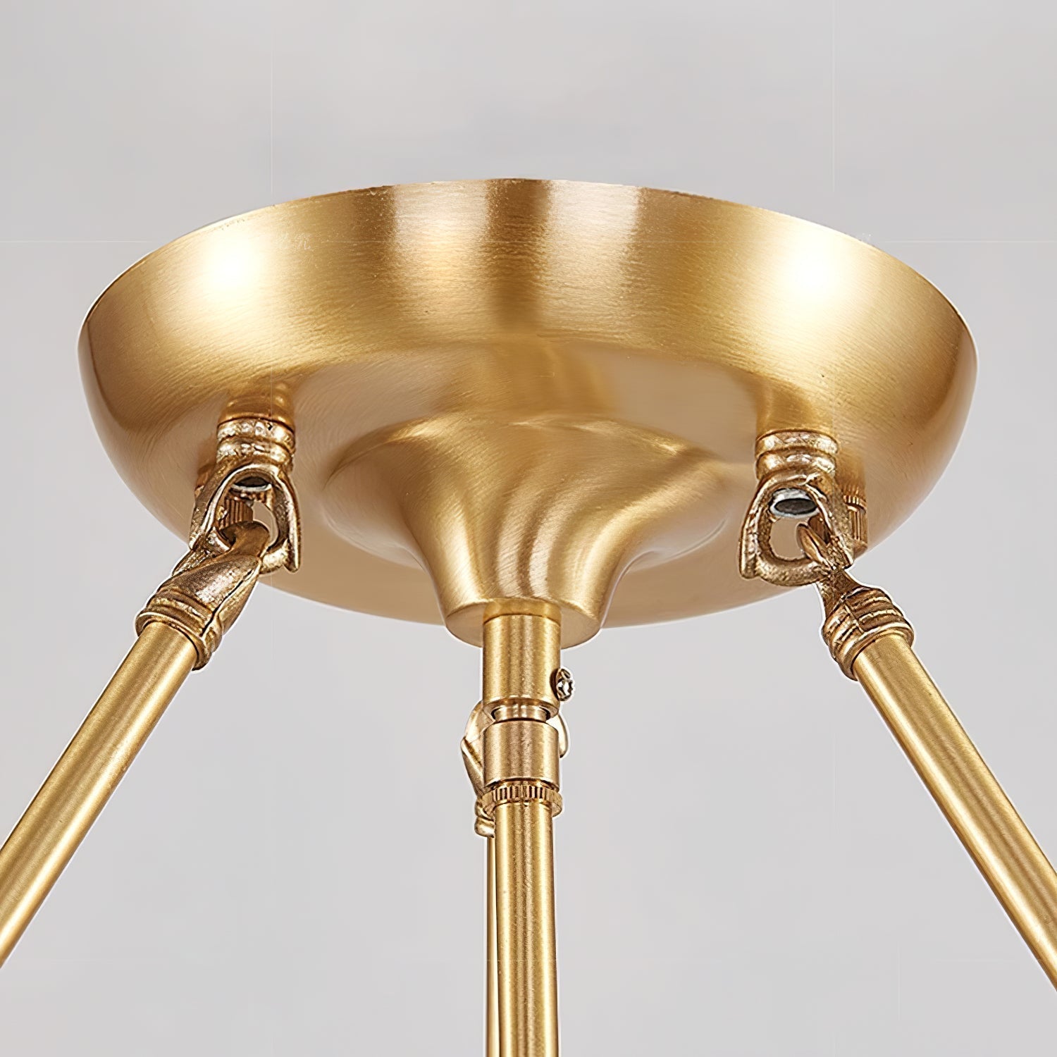Levenor Ceiling Light Frosted Glass Petal Brass Art
