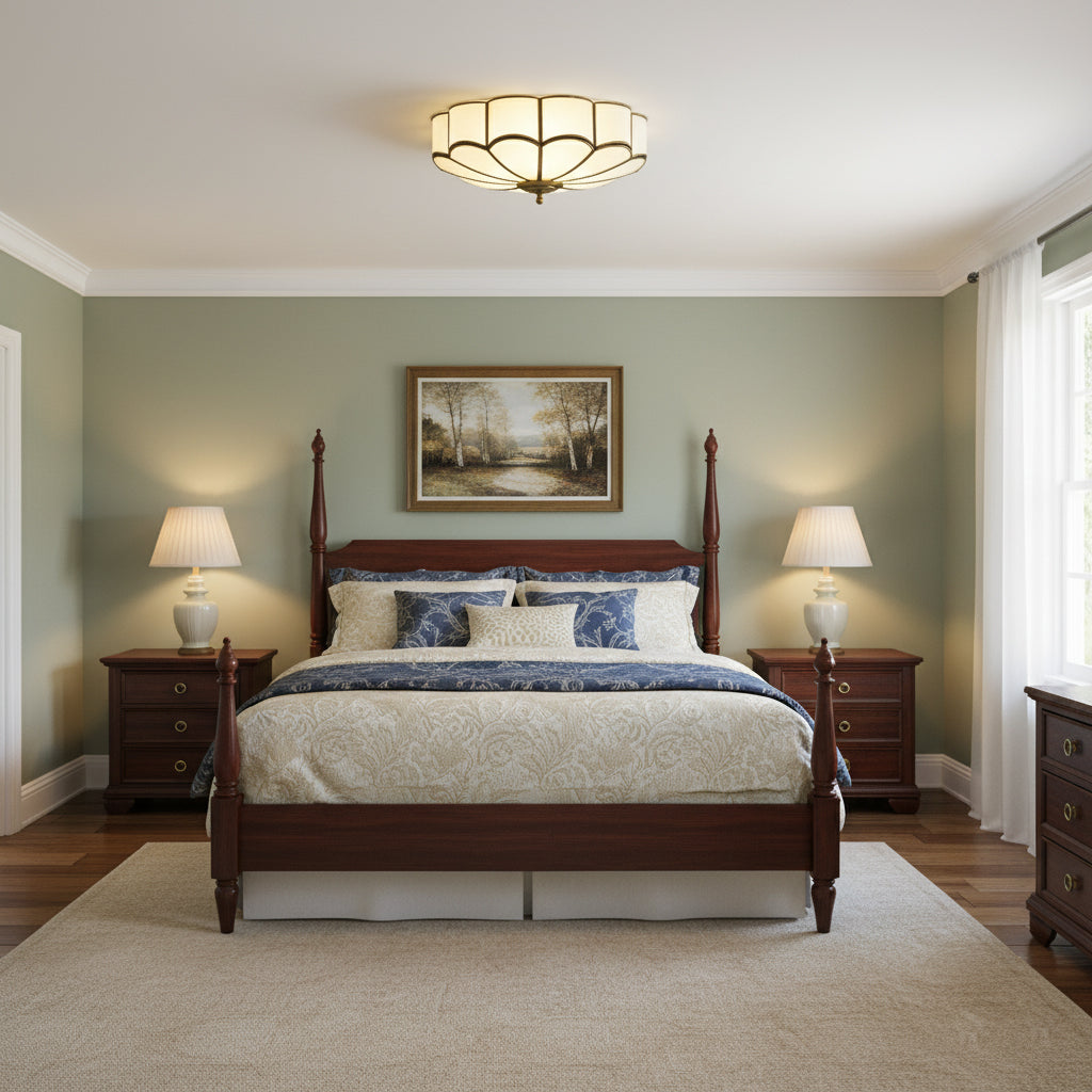 Fioraley Flower Shape Glass Flush Mount Ceiling Light