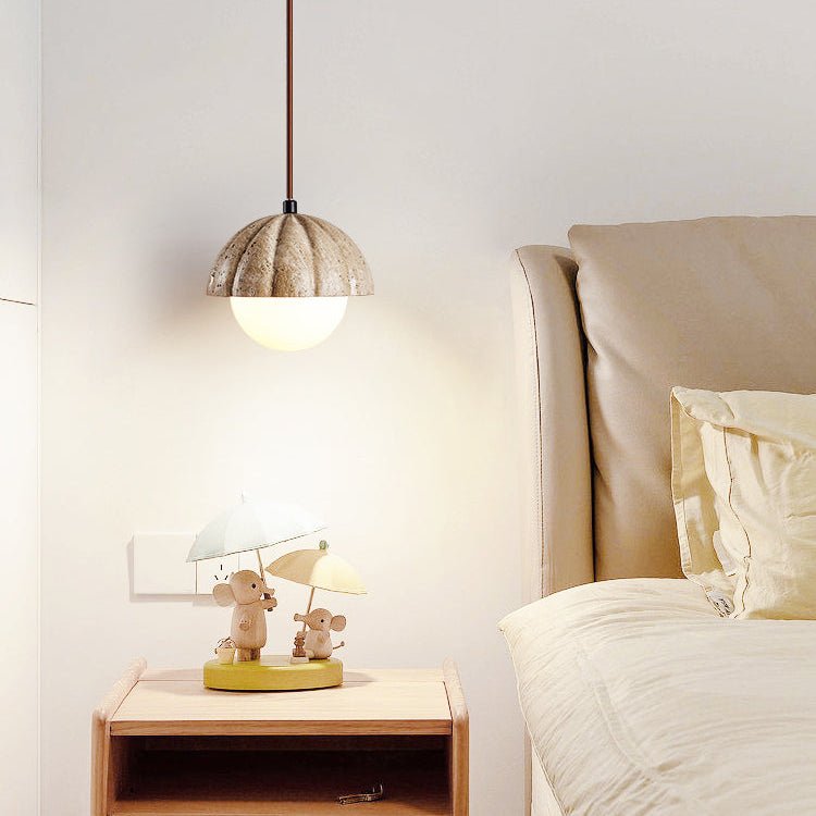 Marovek Fluted Orb Pendant Lamp