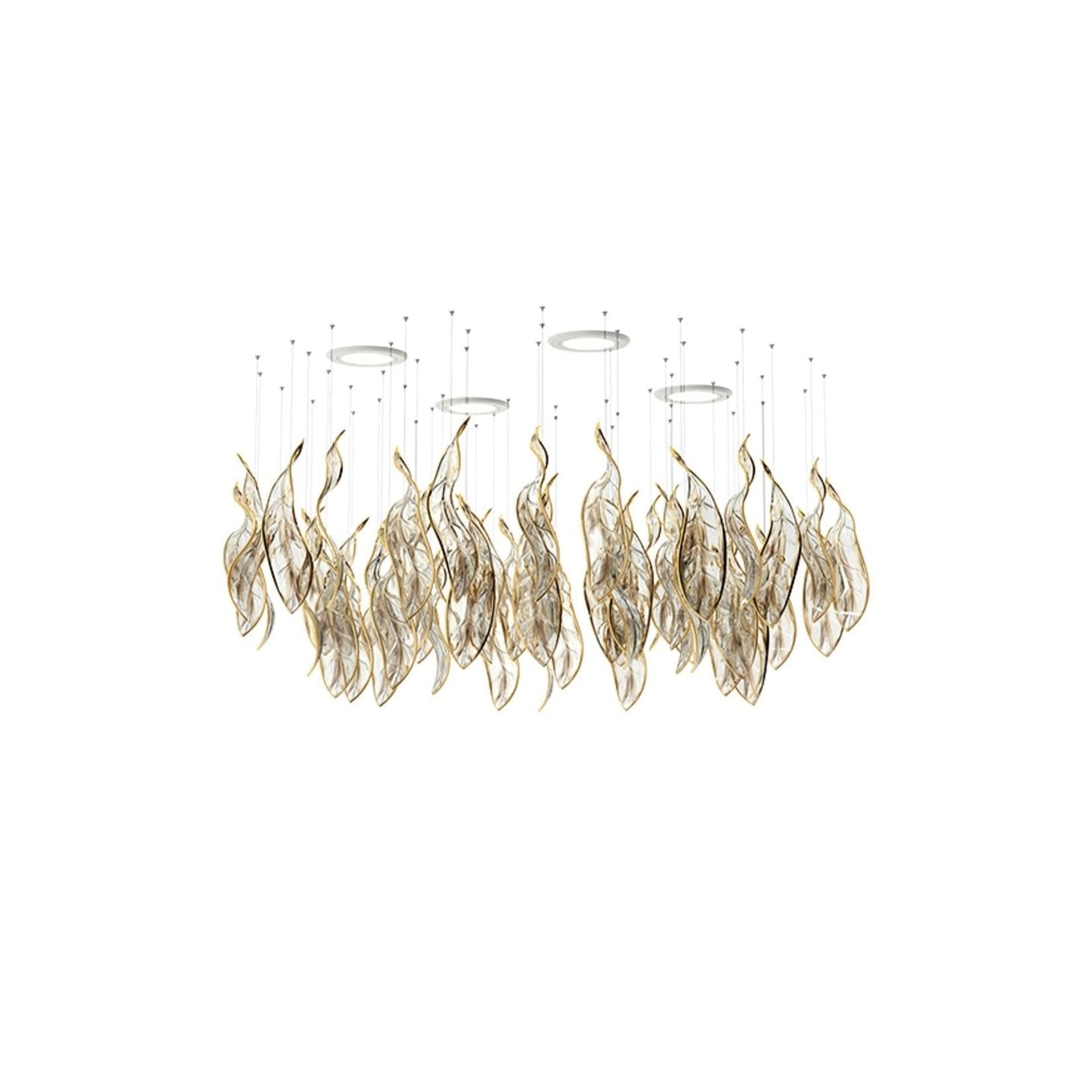 Velelora Chandelier Cascading Leaf Luxe